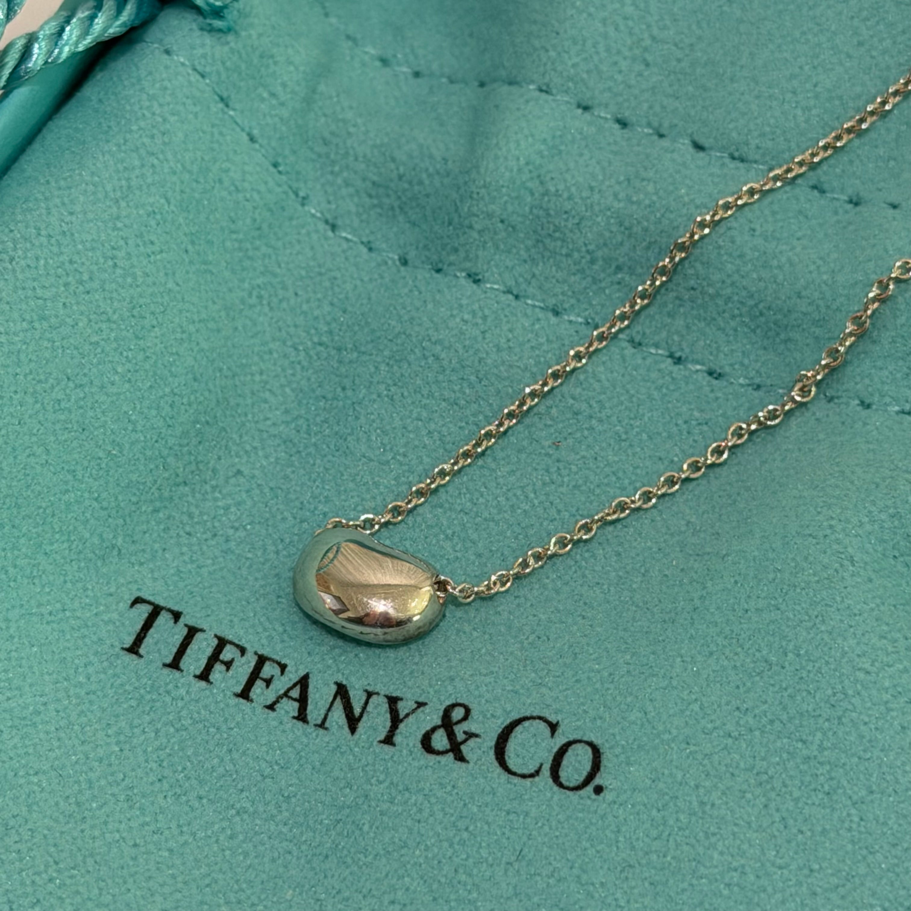 Tiffany & Co. Elsa Peretti Bean Design Pendant Sterling Silver