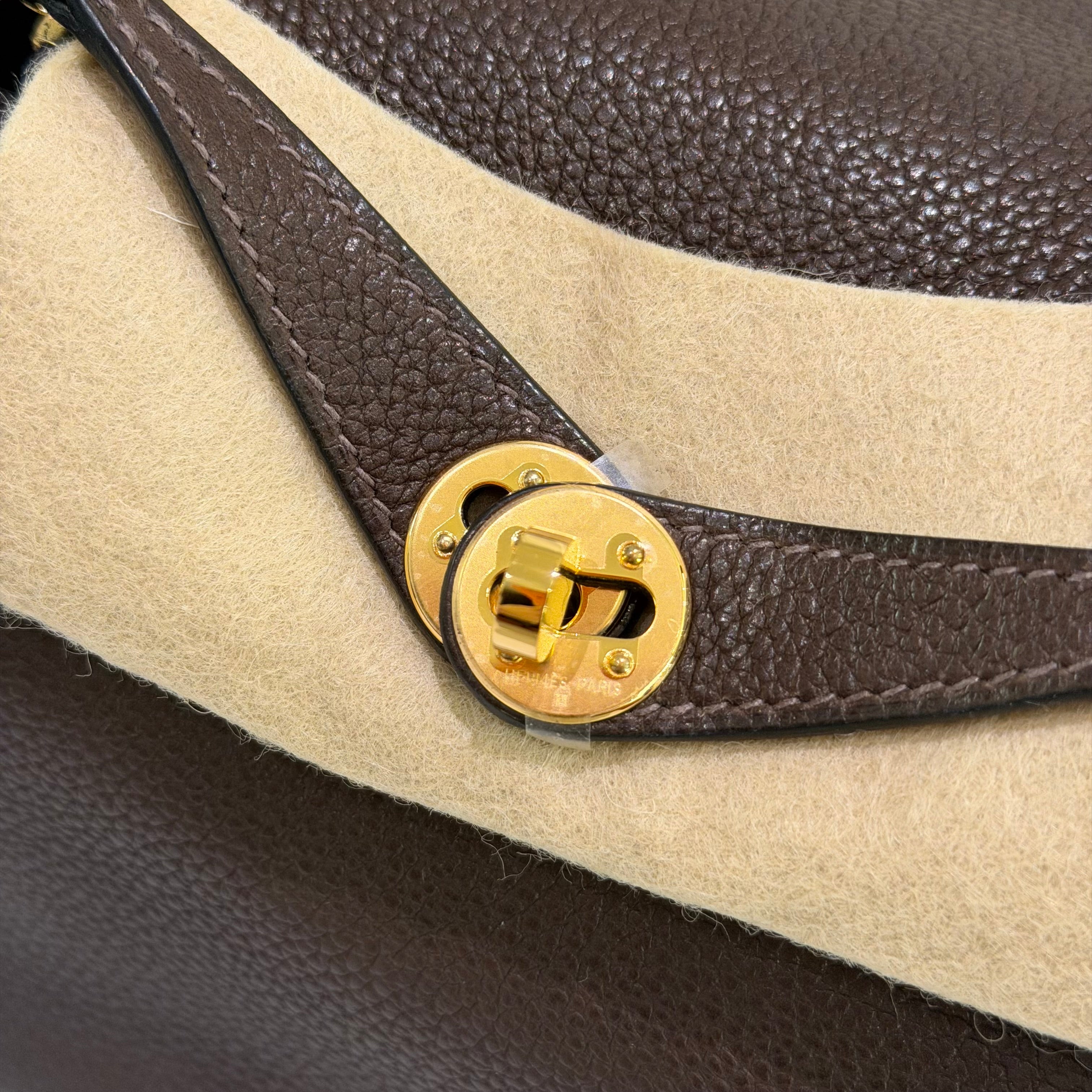 Hermes Mini Lindy Ebene Barenia Faubourg Calfskin (Stamp G)