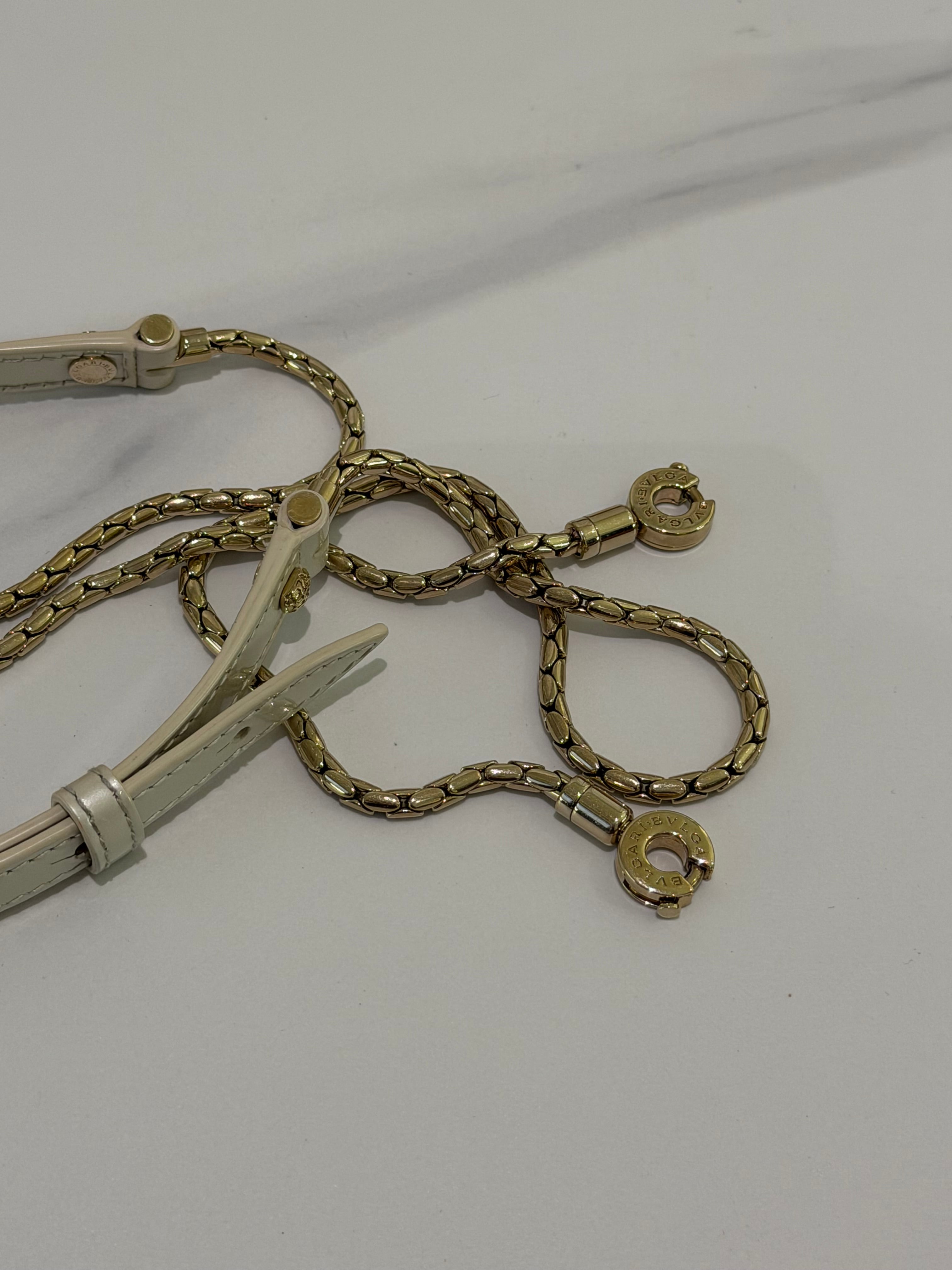 Bvlgari Serpenti White Small Accordion Bag