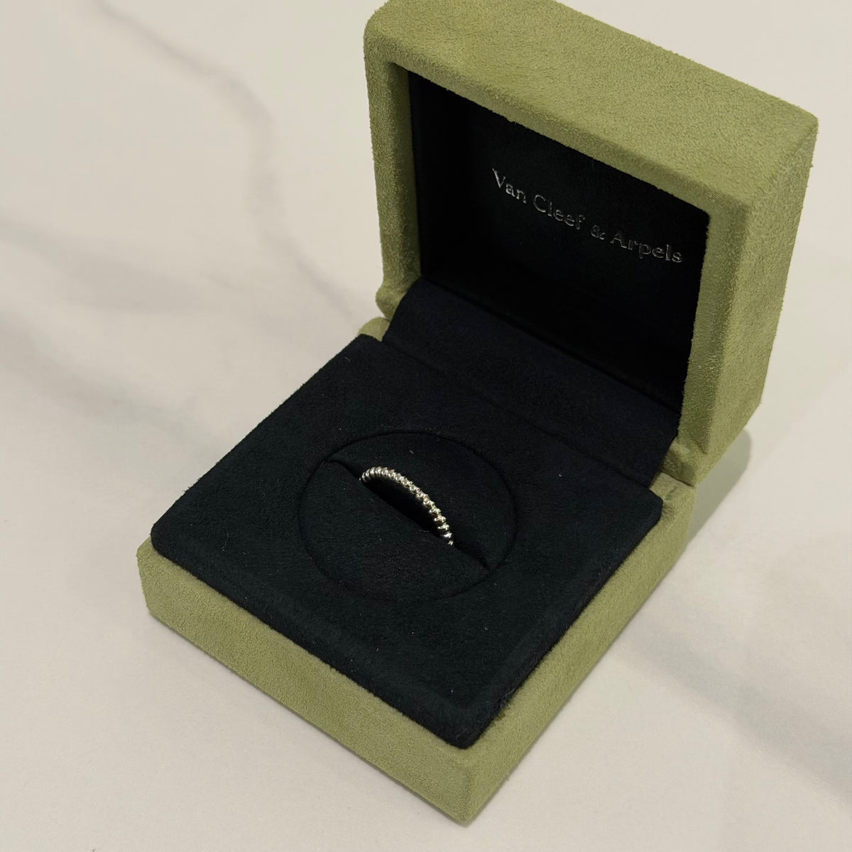 Van Cleef & Arpels Perlée Pearls of Gold Ring Small Model 18K White Gold
