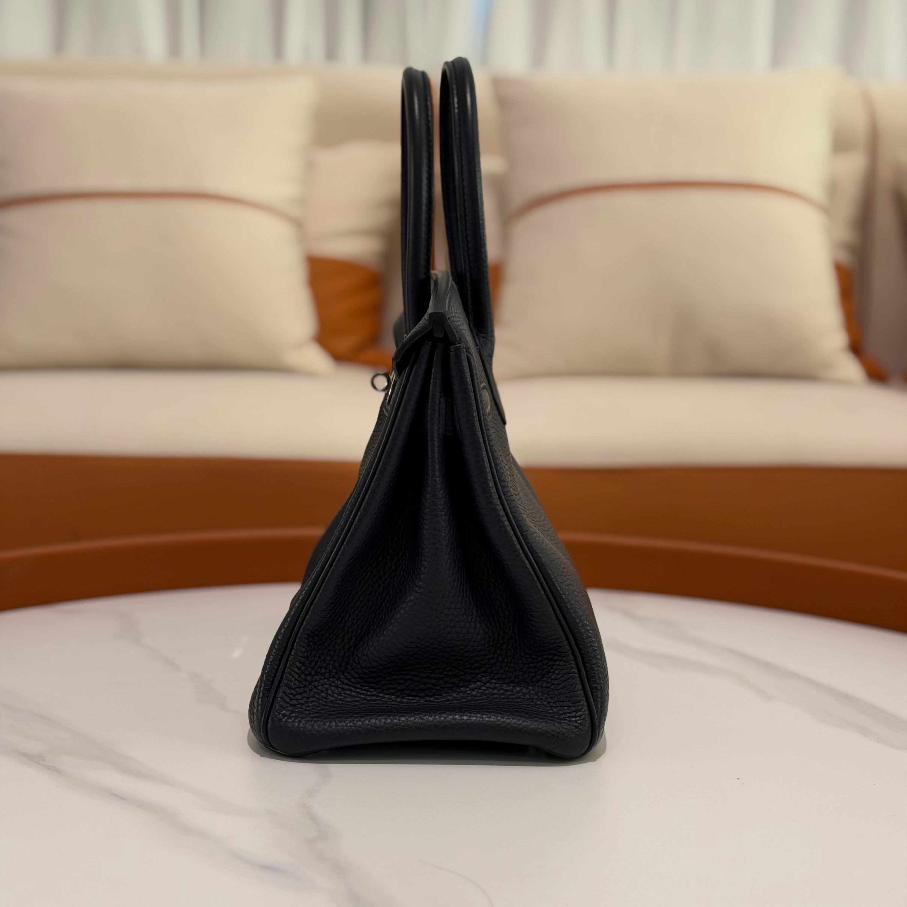 Hermes Birkin 30 Black with Silver Hardware (Stamp T)