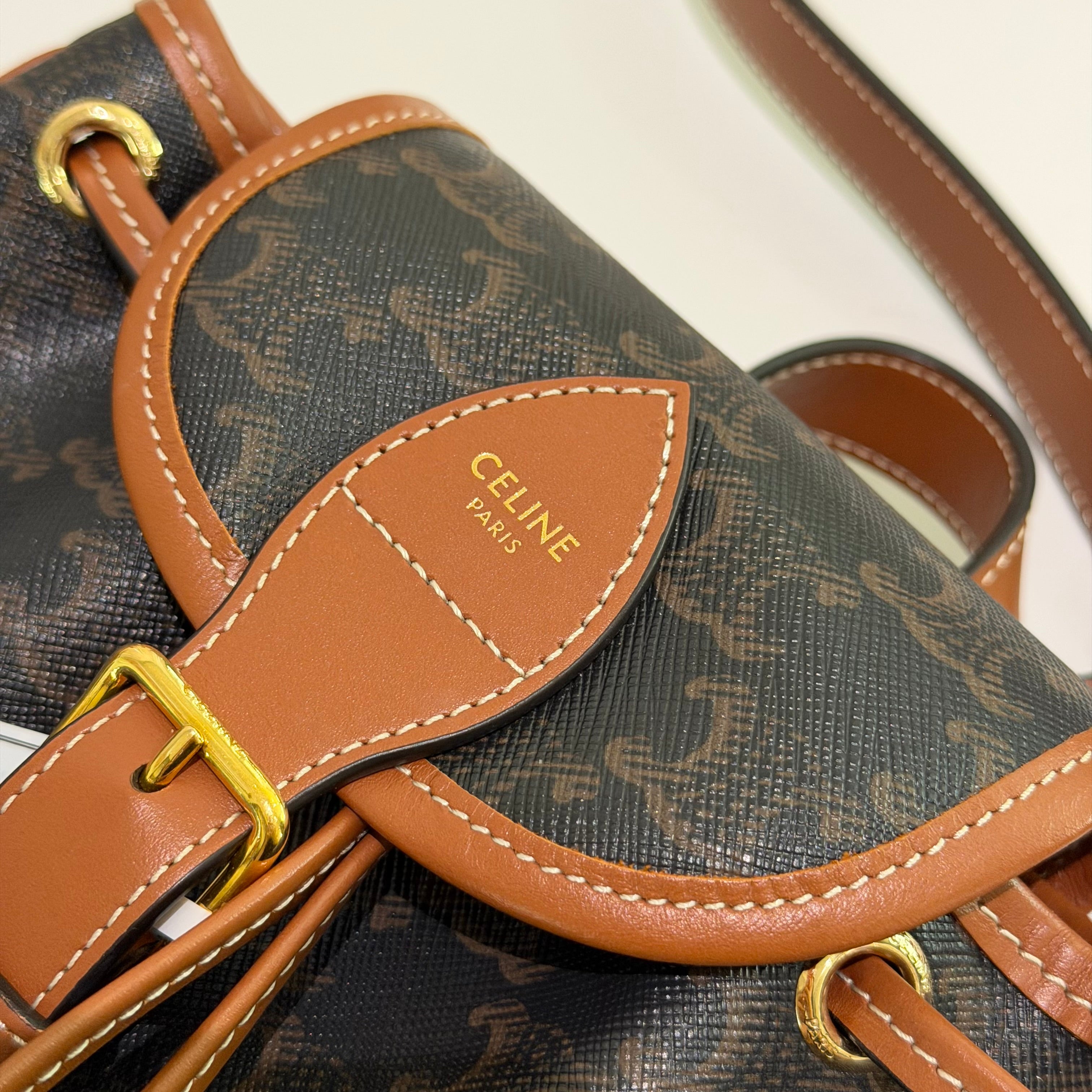 Celine Folco Triomphe Monogram Backpack