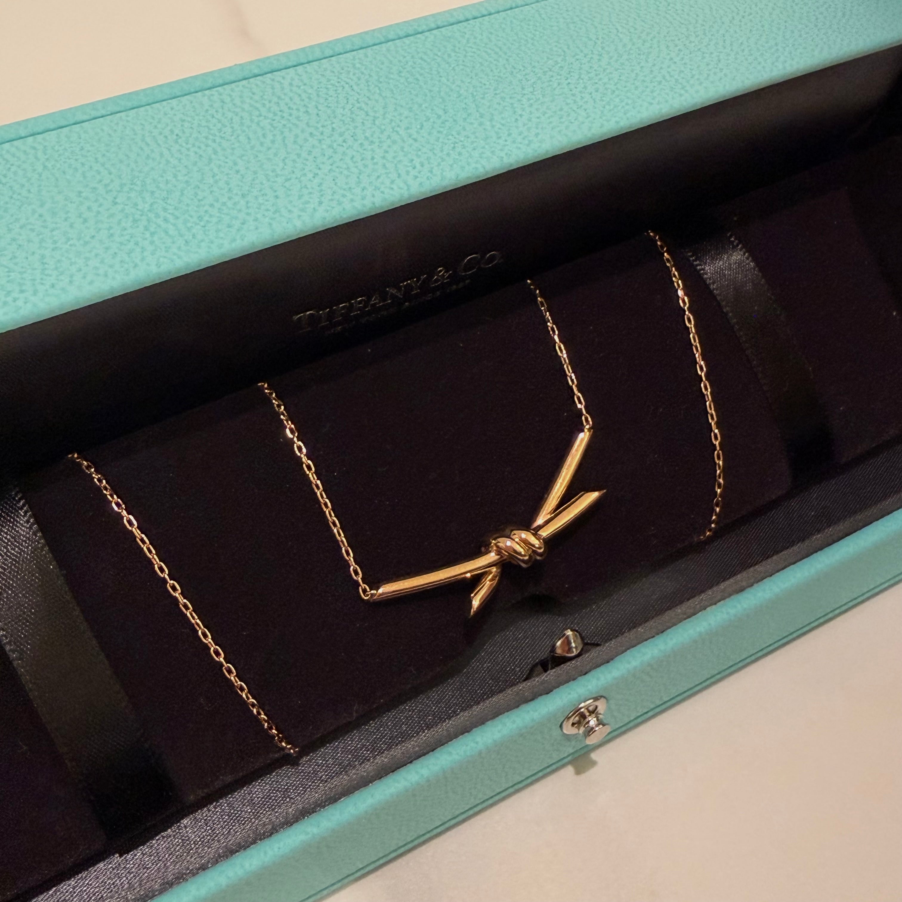 Tiffany Knot Gold Necklace