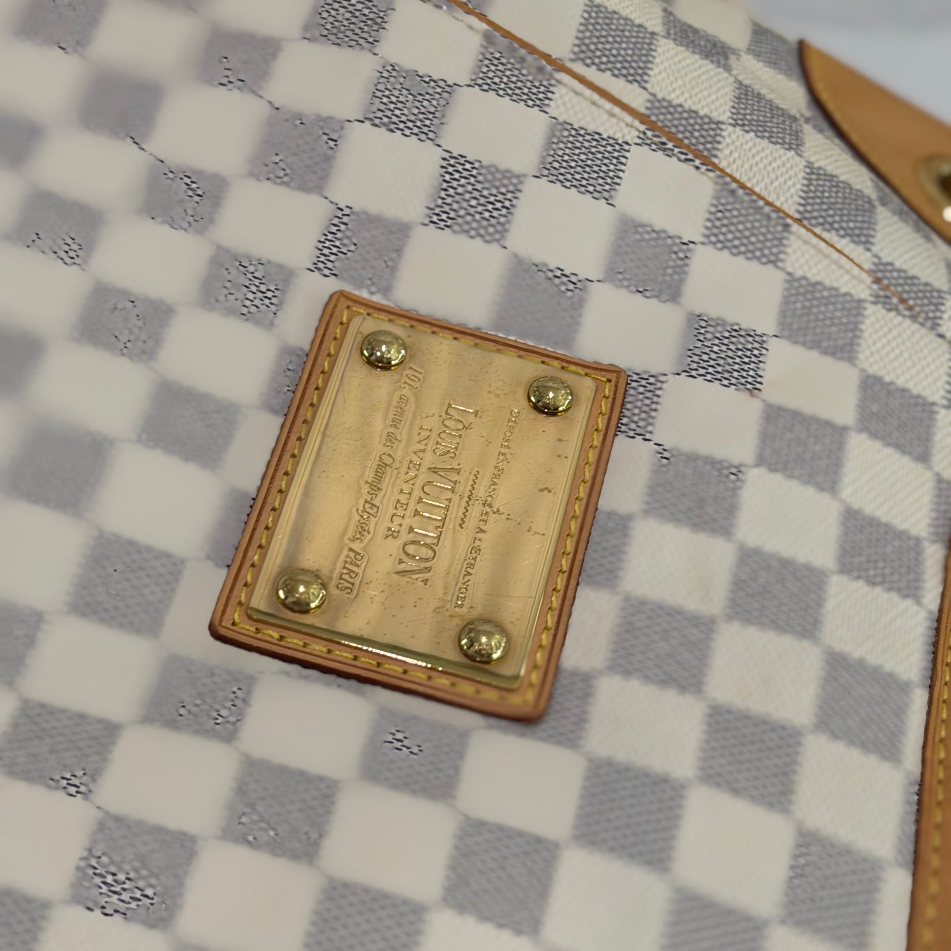 LOUIS VUITTON Vintage White Damier Shoulder Bag