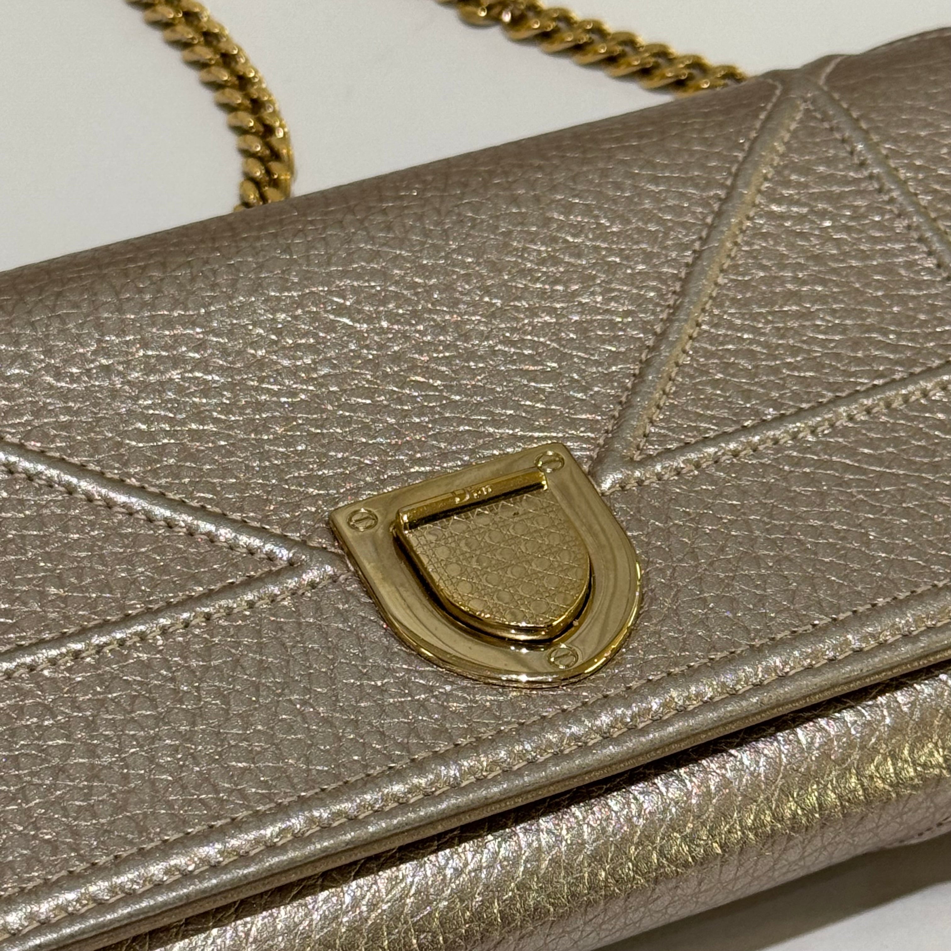 DIOR DIORAMA STUDDED SHIELD CHAIN SHOULDER & CROSSBODY BAG