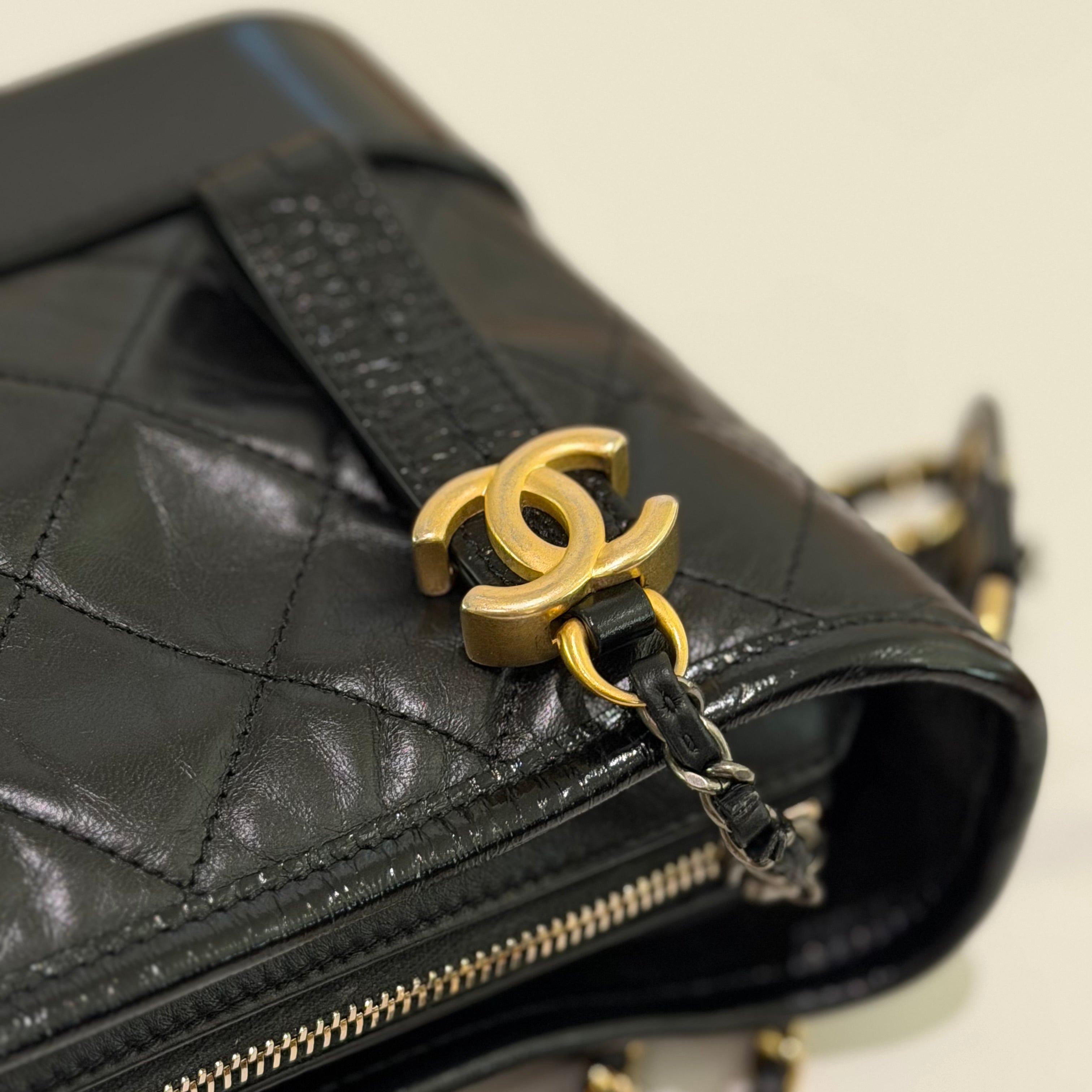 Chanel Gabrielle Small Black with Gold Hardware