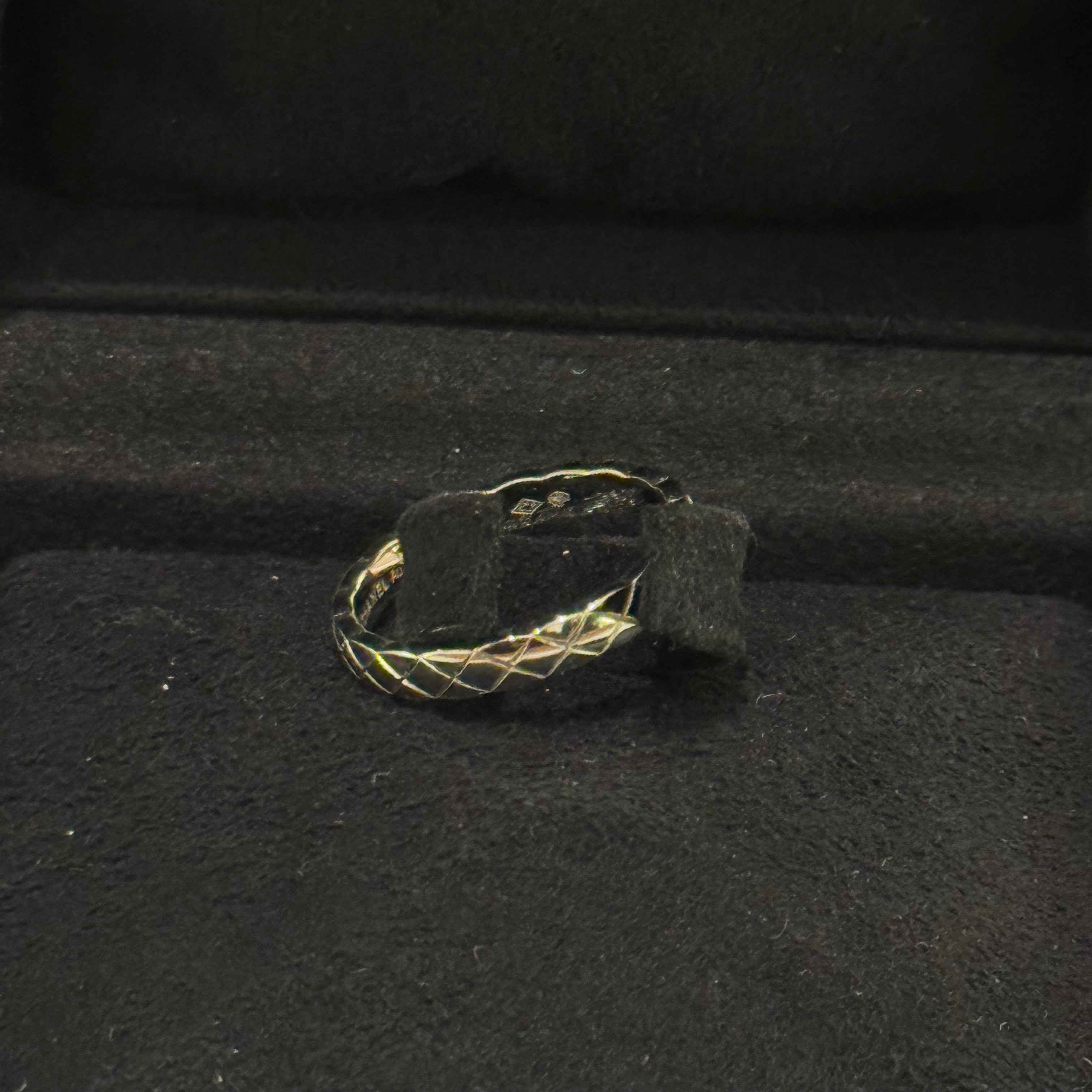 CHANEL COCO CRUSH RING SLIM BAND 18K WHITE GOLD