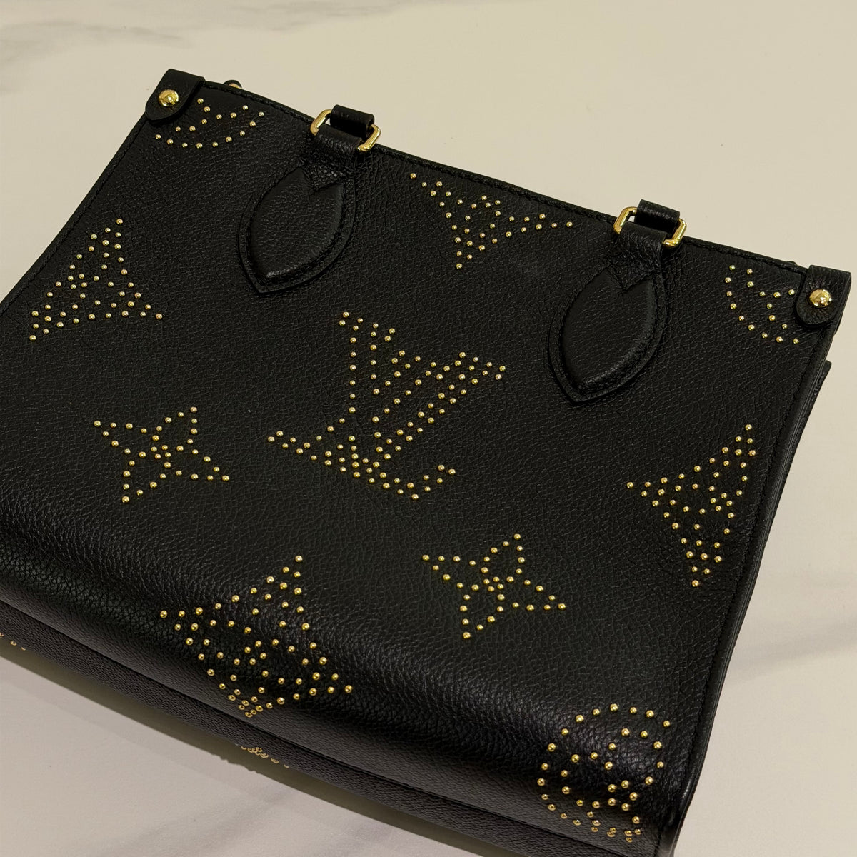 Louis Vuitton Onthego PM Black Studded Embroidery Limited Edition (Chip Model)