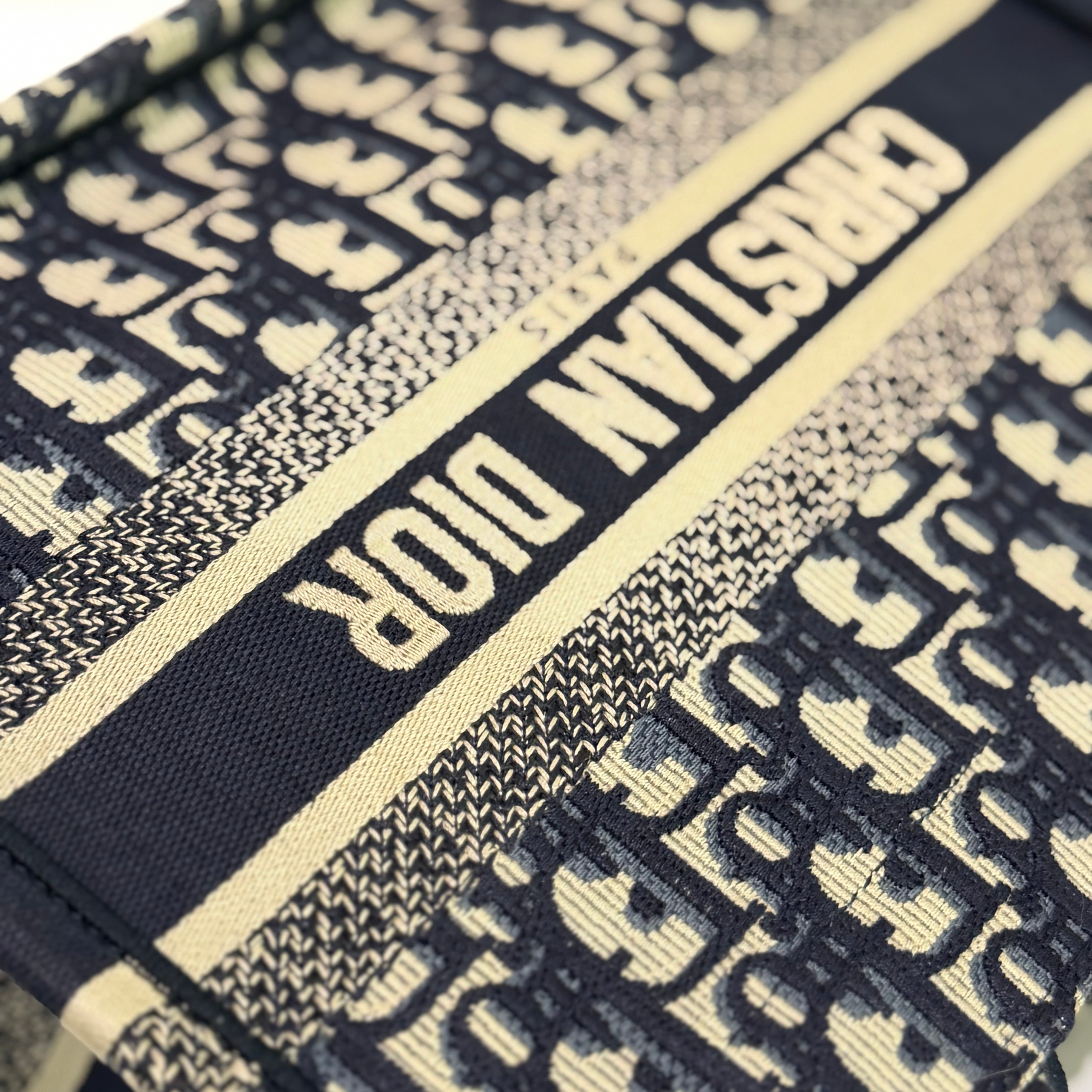 Dior Book Tote Monogram Blue Small Tote Bag