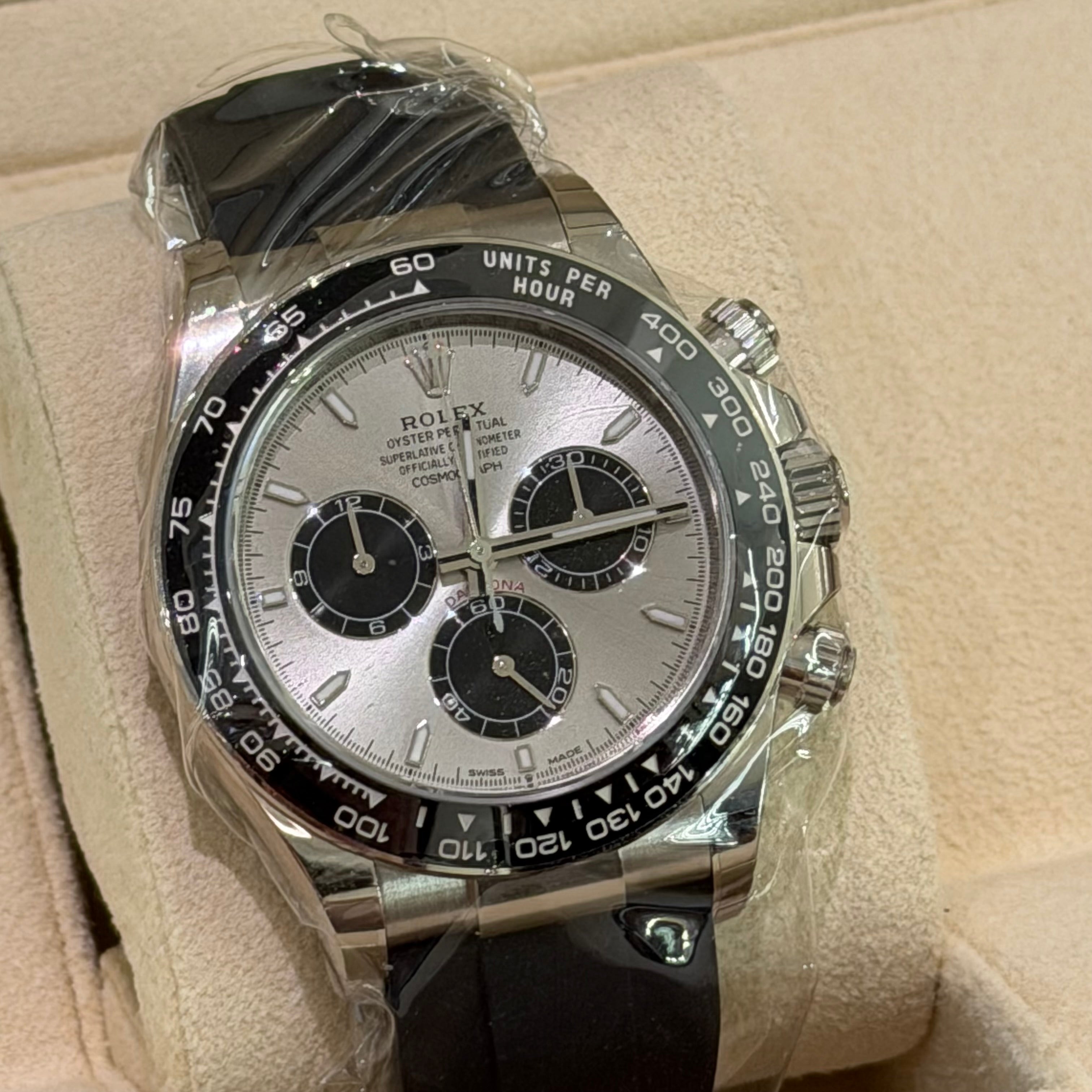 ROLEX Daytona 126519 White Gold “Cement Grey” Oysterflex