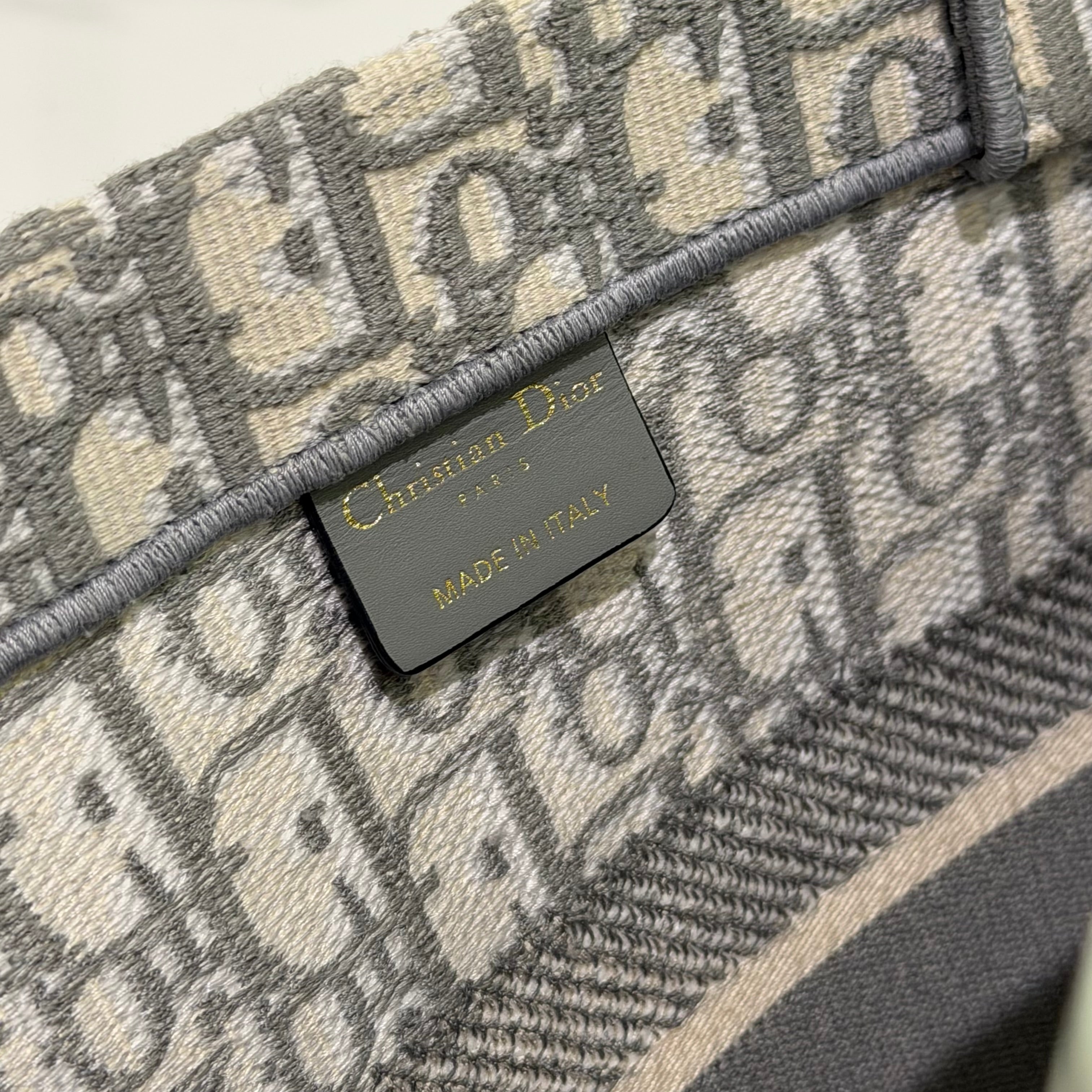 DIOR TOTE BAG GRAY MEDIUM TOTE