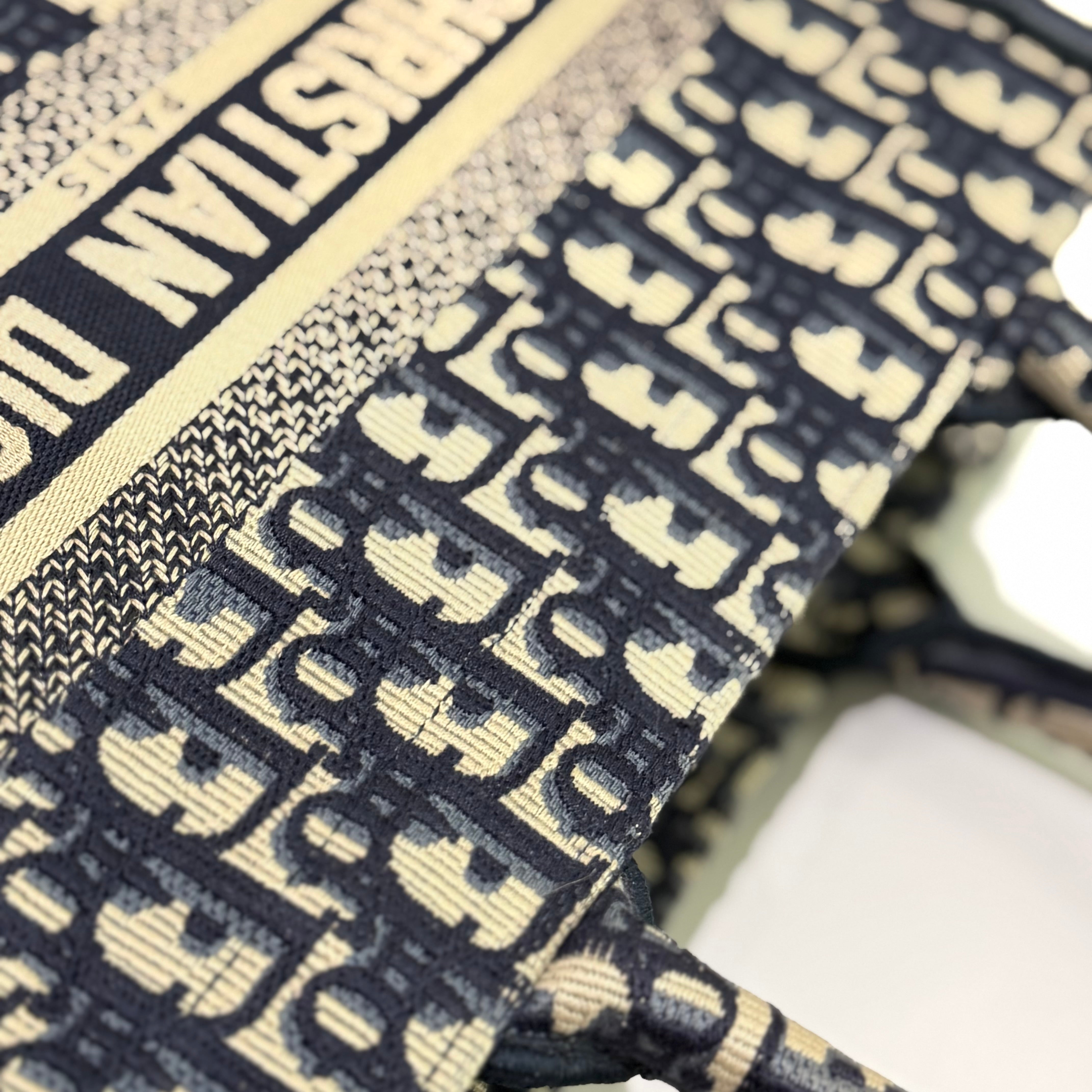 Dior Book Tote Monogram Blue Small Tote Bag