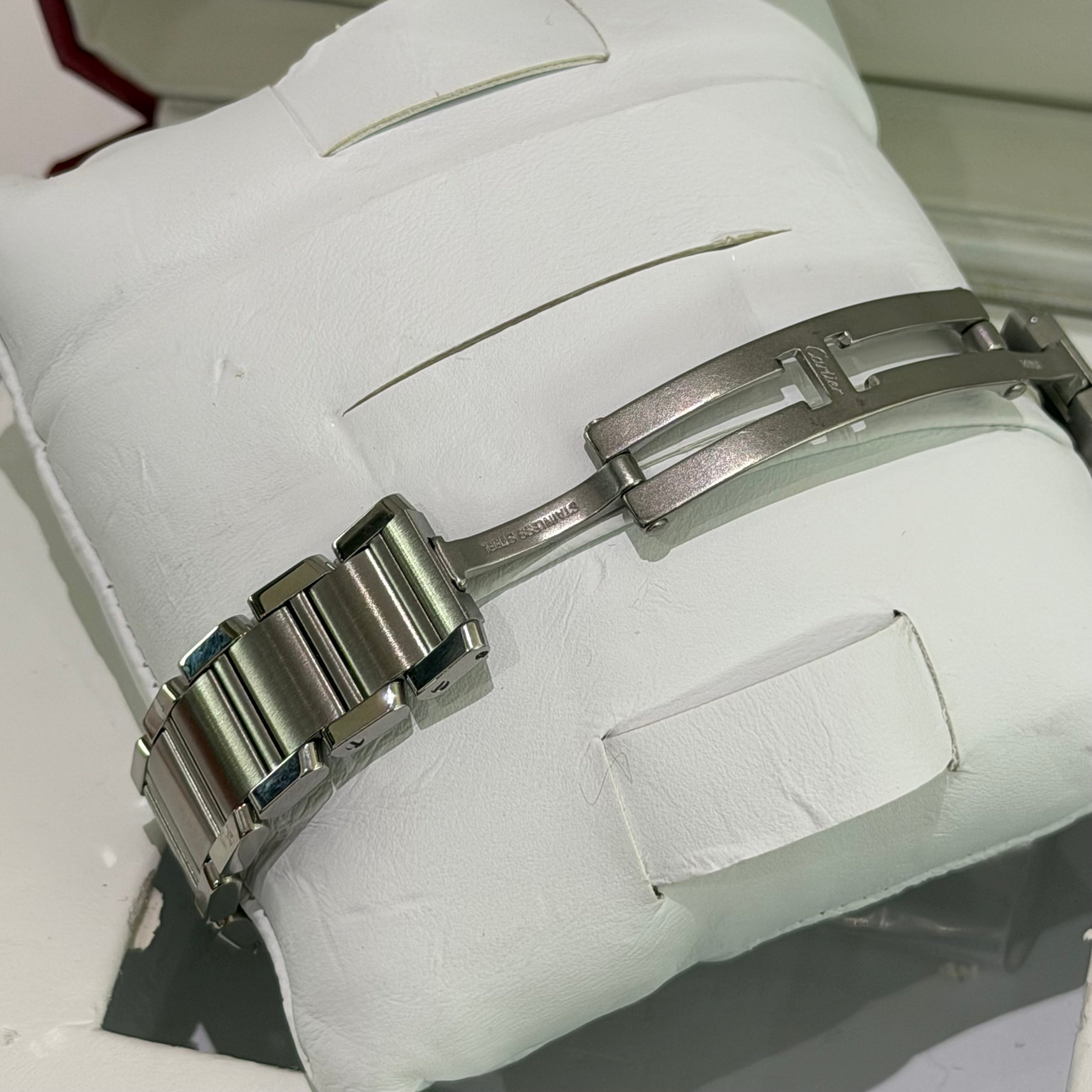 Cartier Tank W51028Q3 Pink MOP Quartz Watch