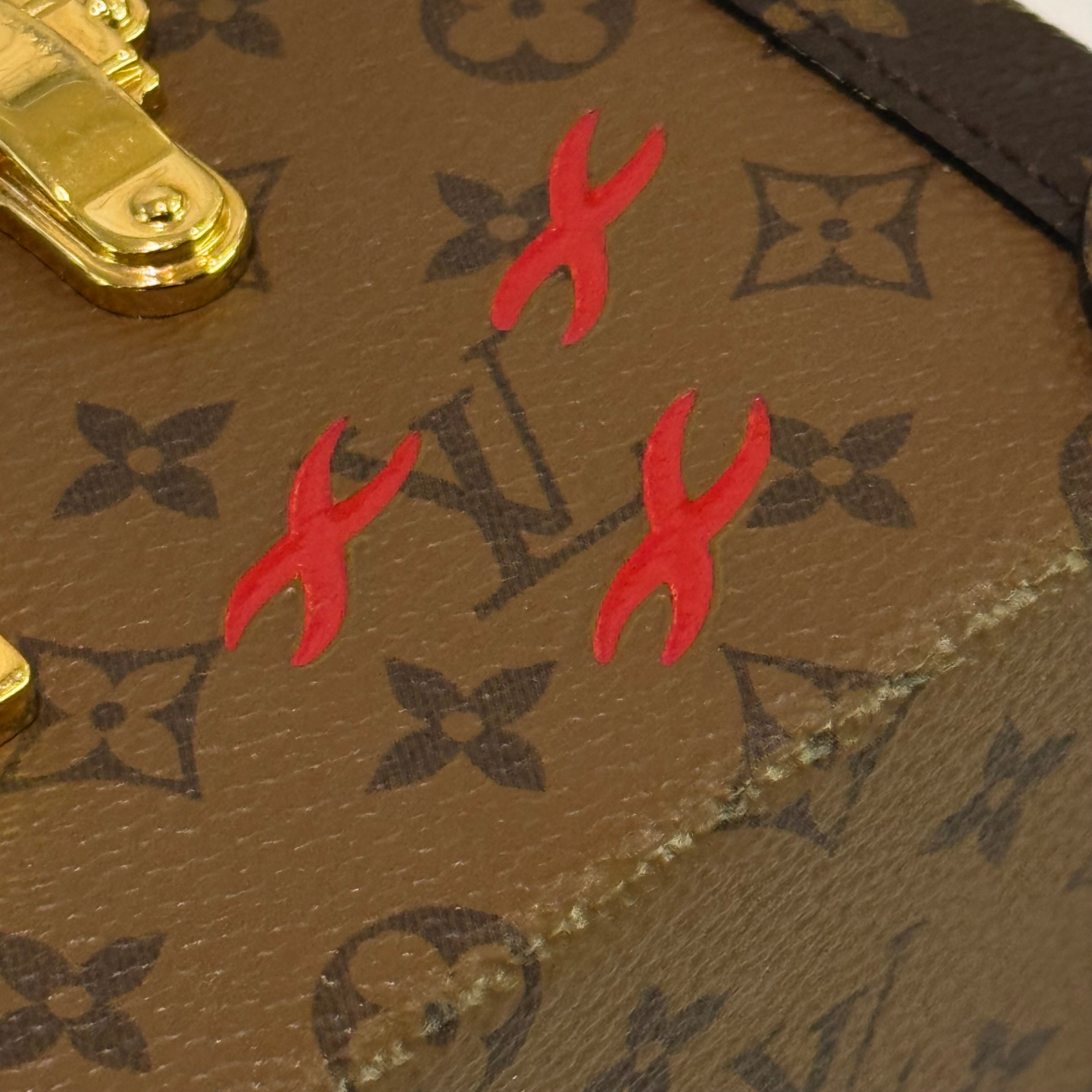 LOUIS VUITTON PETITE MALLE TRUNK CROSSBODY CLUTCH BAG