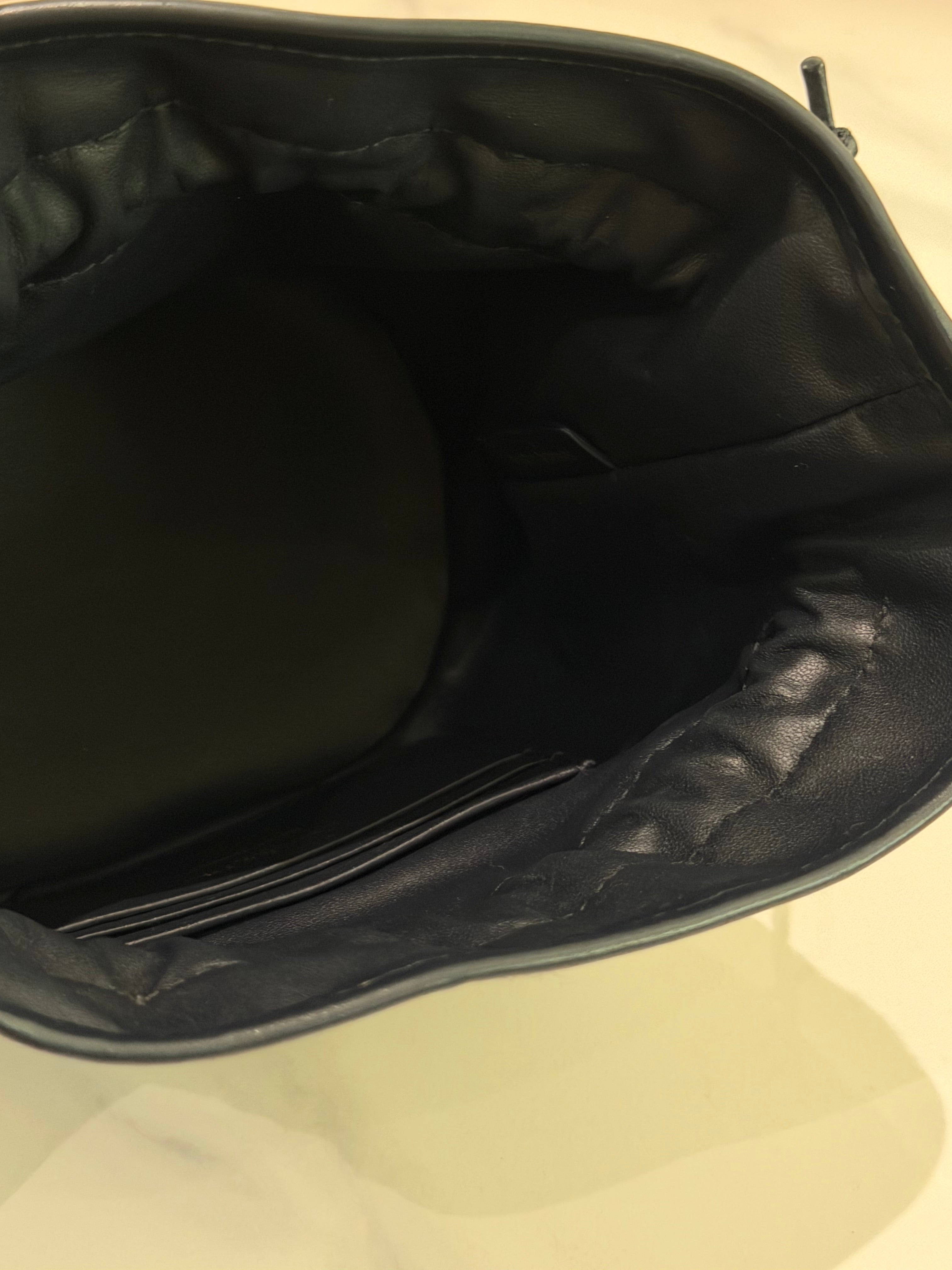 Dior 30 Montaigne Mini Oblique Drawstring Chain Bucket Bag