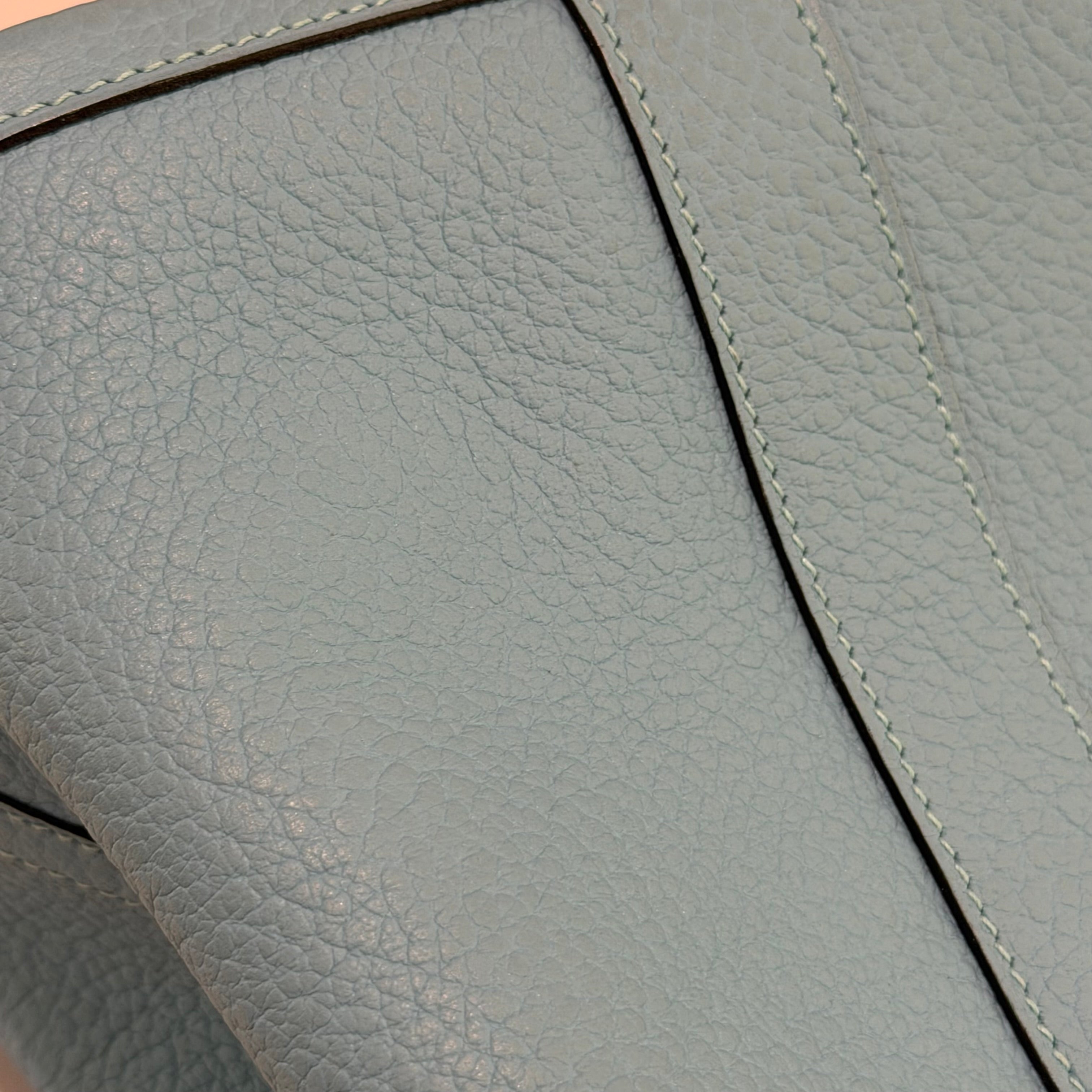 Hermes Garden Party 30 Macaron Blue Silver Hardware T Stamp