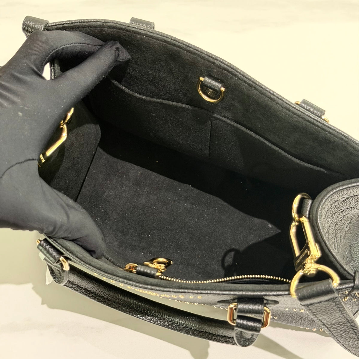 Louis Vuitton Onthego PM Black Studded Embroidery Limited Edition (Chip Model)