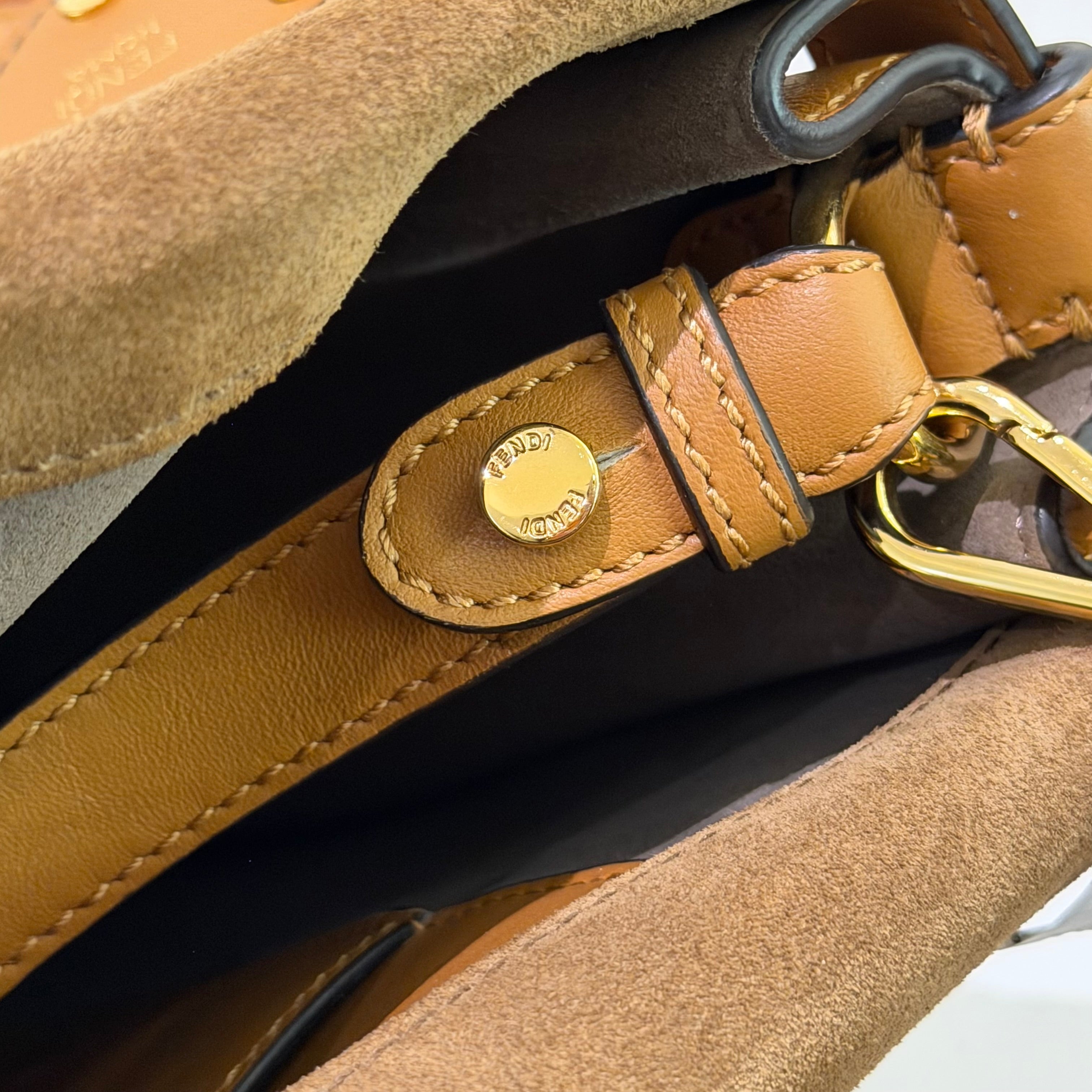 Fendi Flip Leather & Suede Tote Bag | FENDI