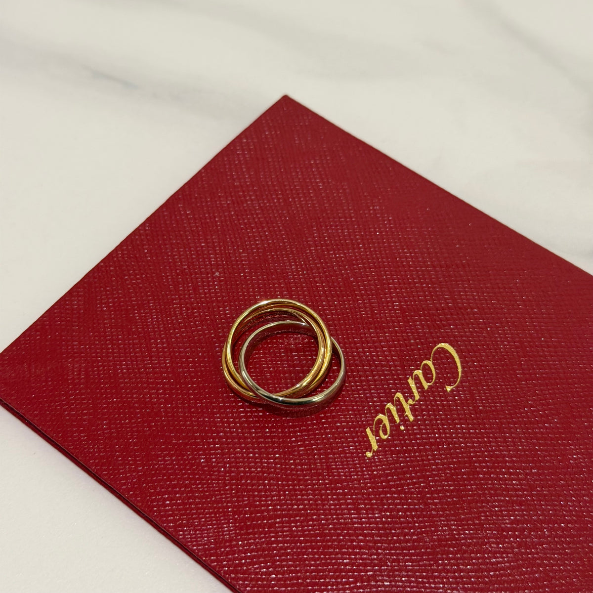 Cartier Trinity Ring Small Model 18K Three-Tone Gold