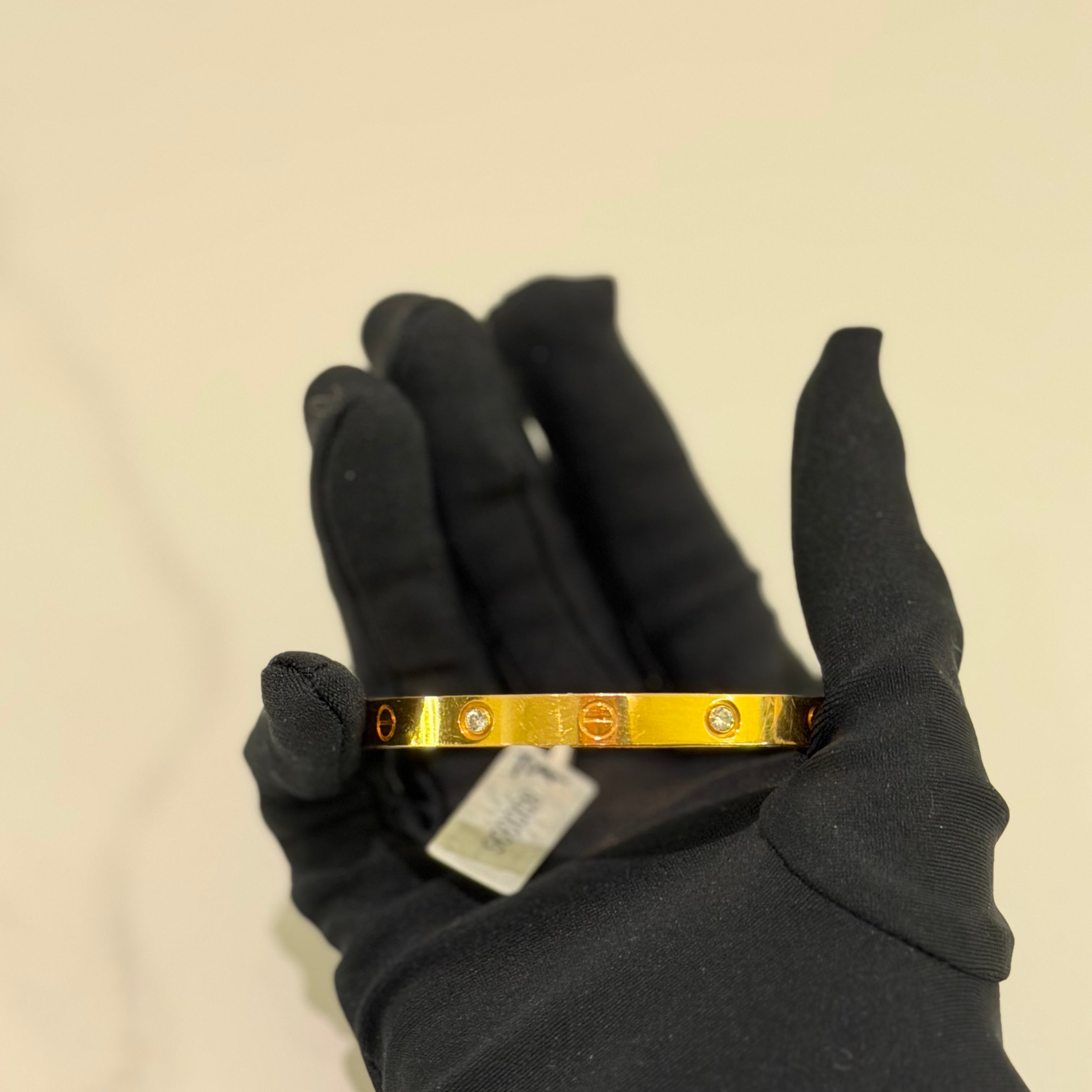 Cartier LOVE Classic Four-Diamond Bracelet Yellow Gold | CARTIER