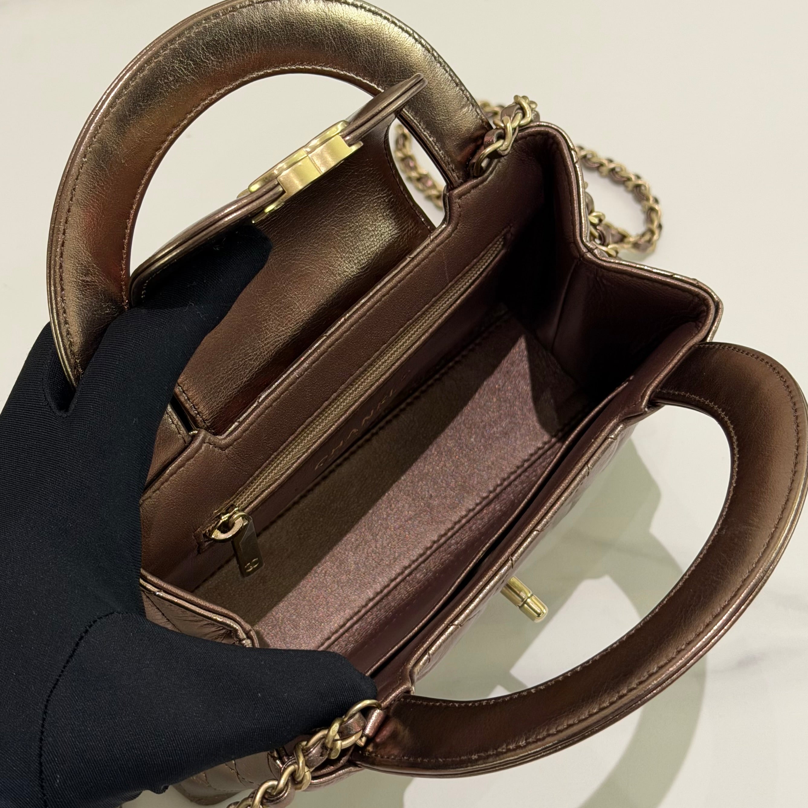 Chanel 25A Kelly Pearl Light Brown (Chip Model)