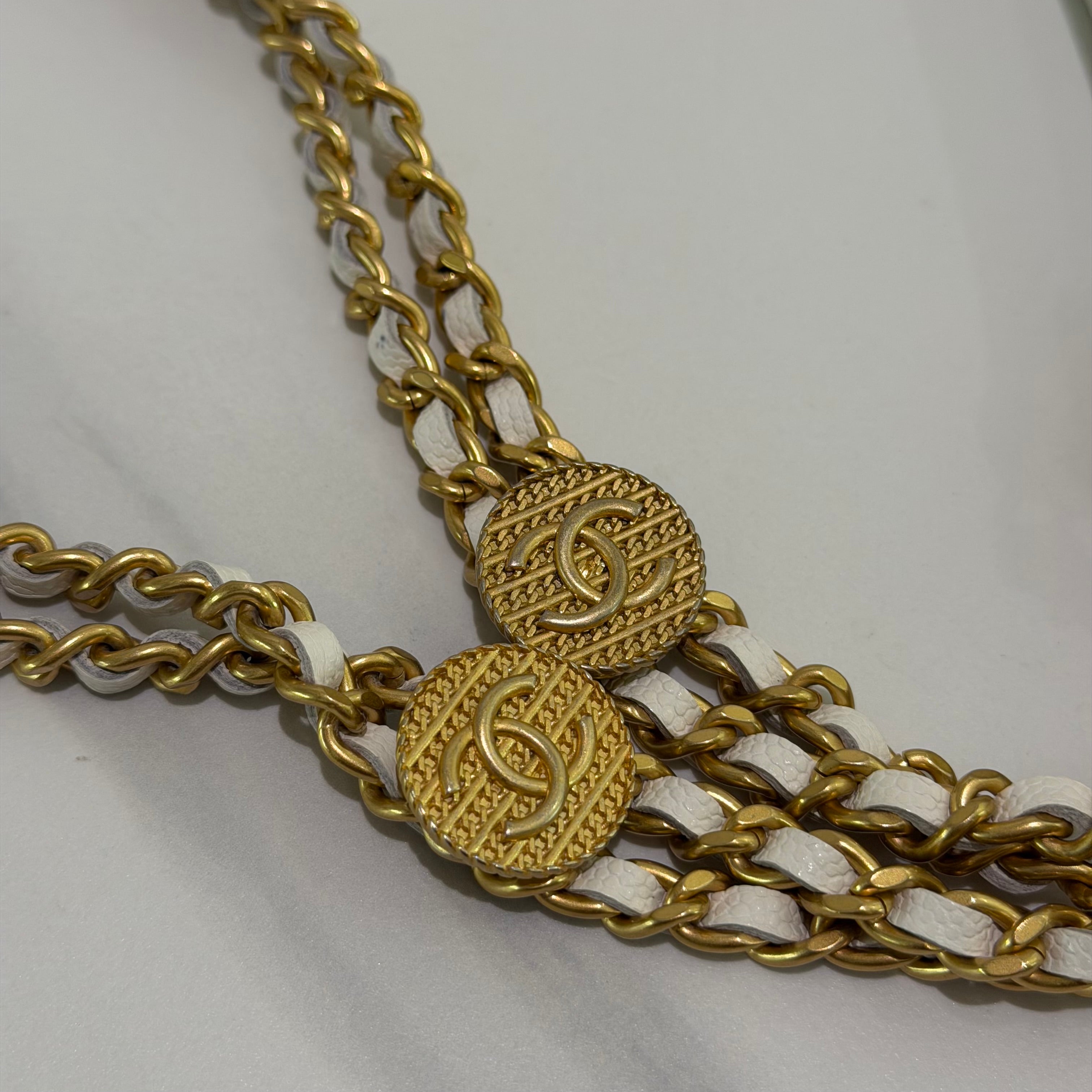 Chanel 22A Coin Baguette Bag Grained Calfskin with Chain (Chip Model)