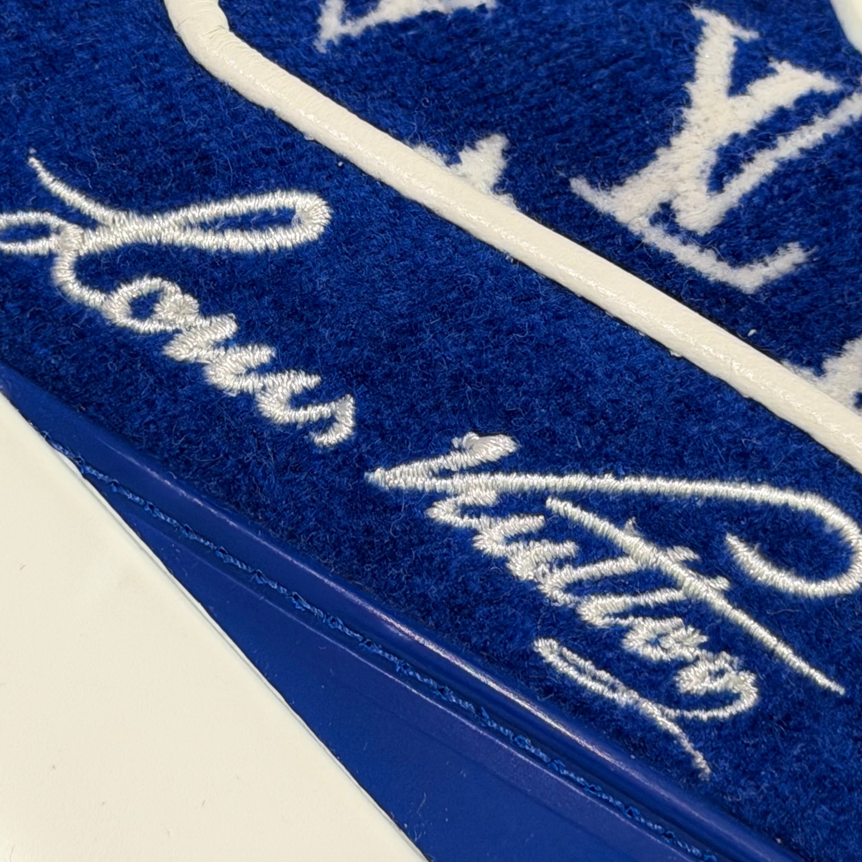 LOUIS VUITTON TRAINER BLUE WHITE MONOGRAM SNEAKERS