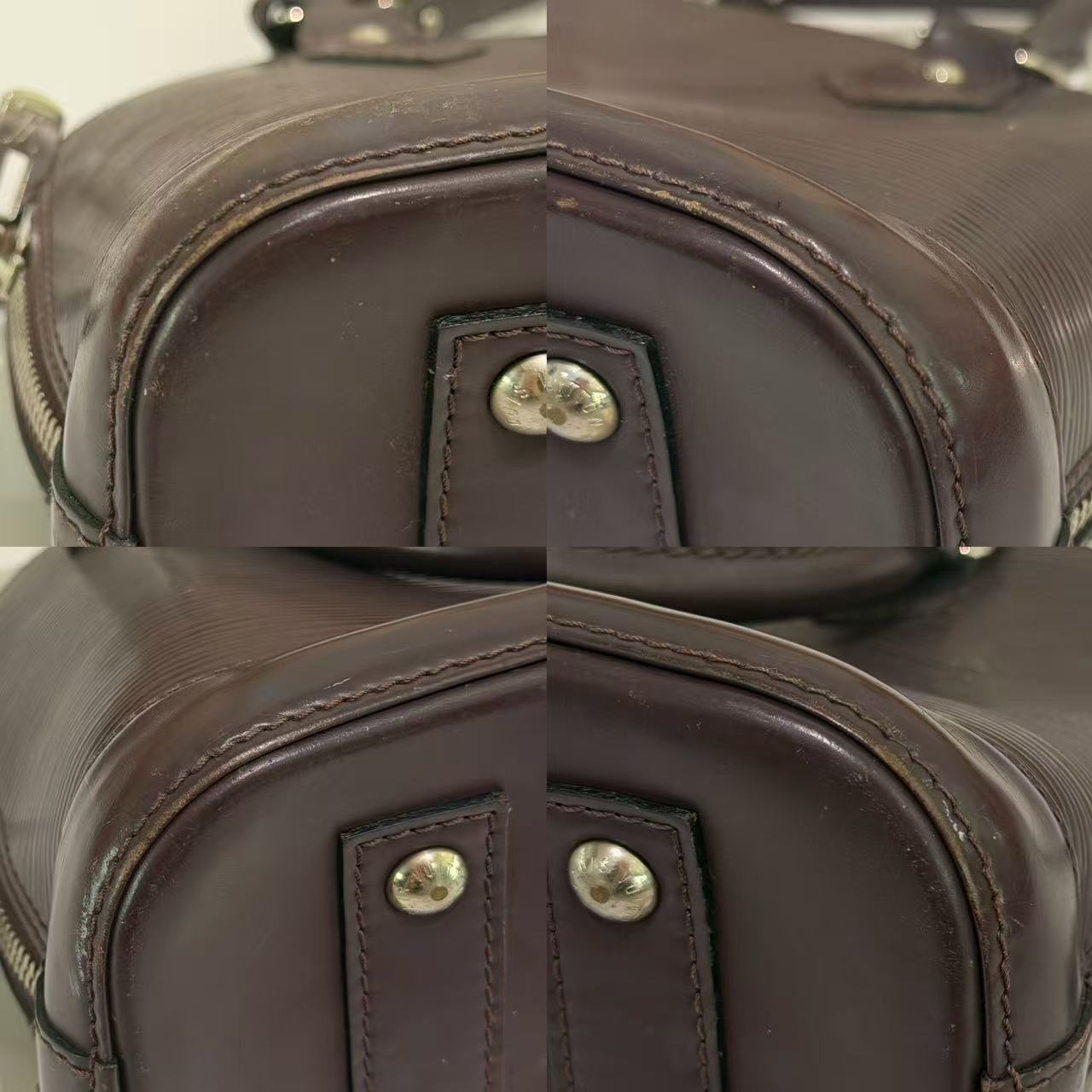Louis Vuitton Vintage Alma BB Brown Epi Leather Bag