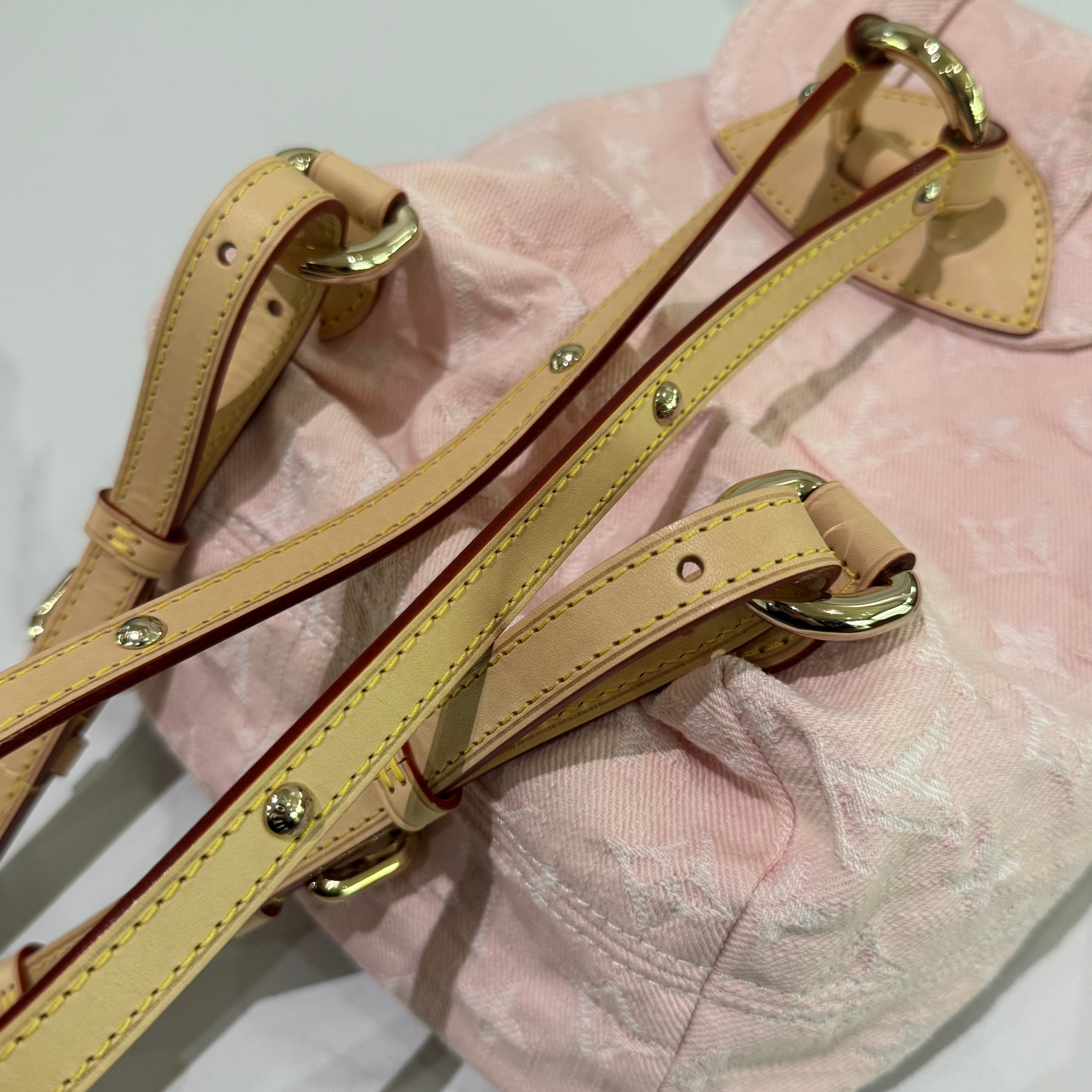 LOUIS VUITTON VENICE BACKPACK CHERRY BLOSSOM PINK DENIM