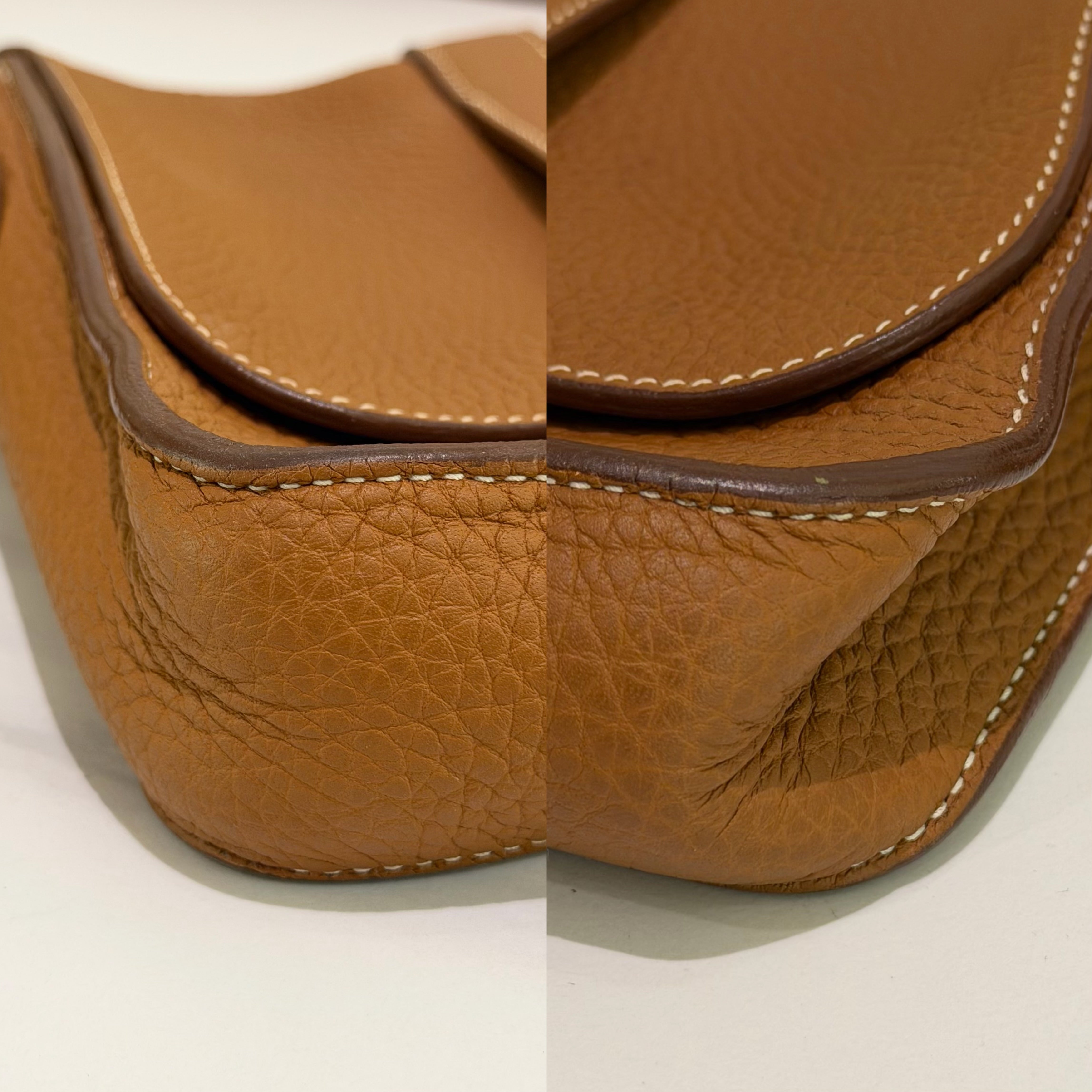 Hermes Brown Messenger Bag with Silver Hardware (Stamp N)