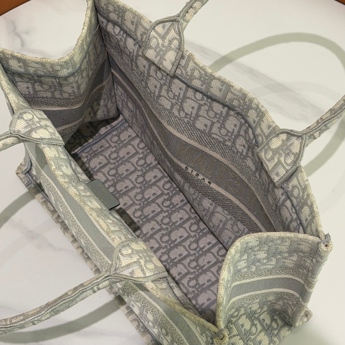 Dior Medium Book Tote Grey Oblique