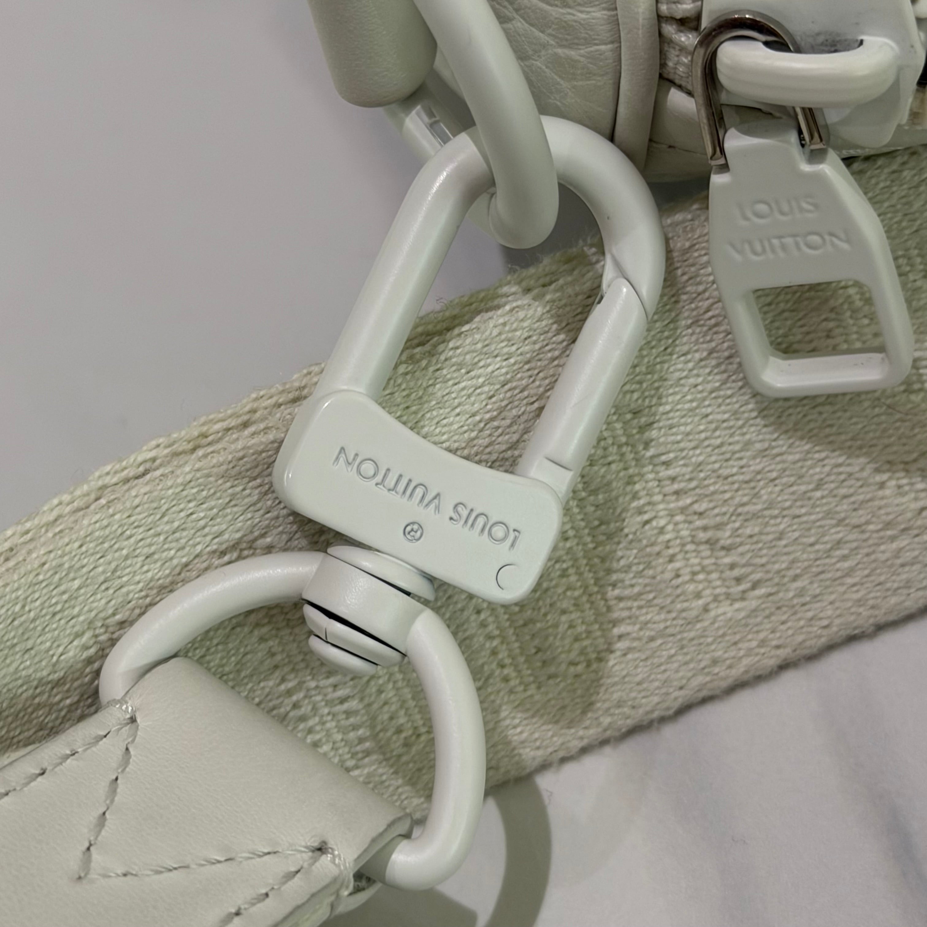 Louis Vuitton Keepall 25 White Embossed Monogram Top Handle Shoulder Bag | LOUIS VUITTON
