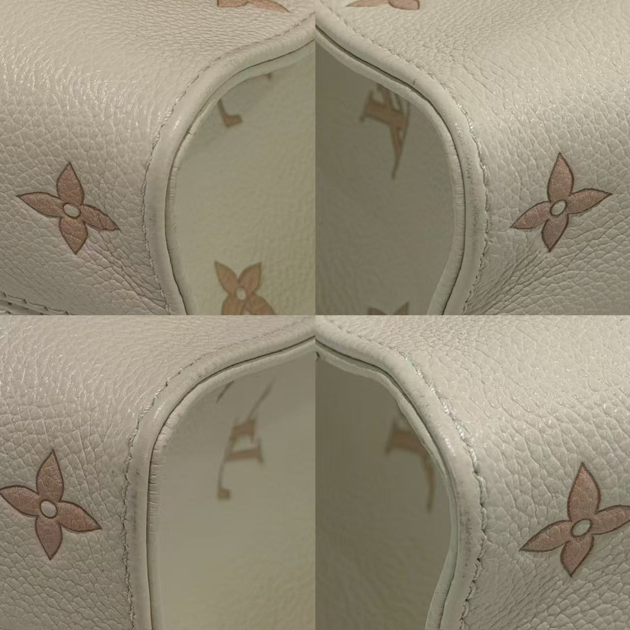 Louis Vuitton Onthego PM Almond Pink Monogram Empreinte Leather (Chip Model)