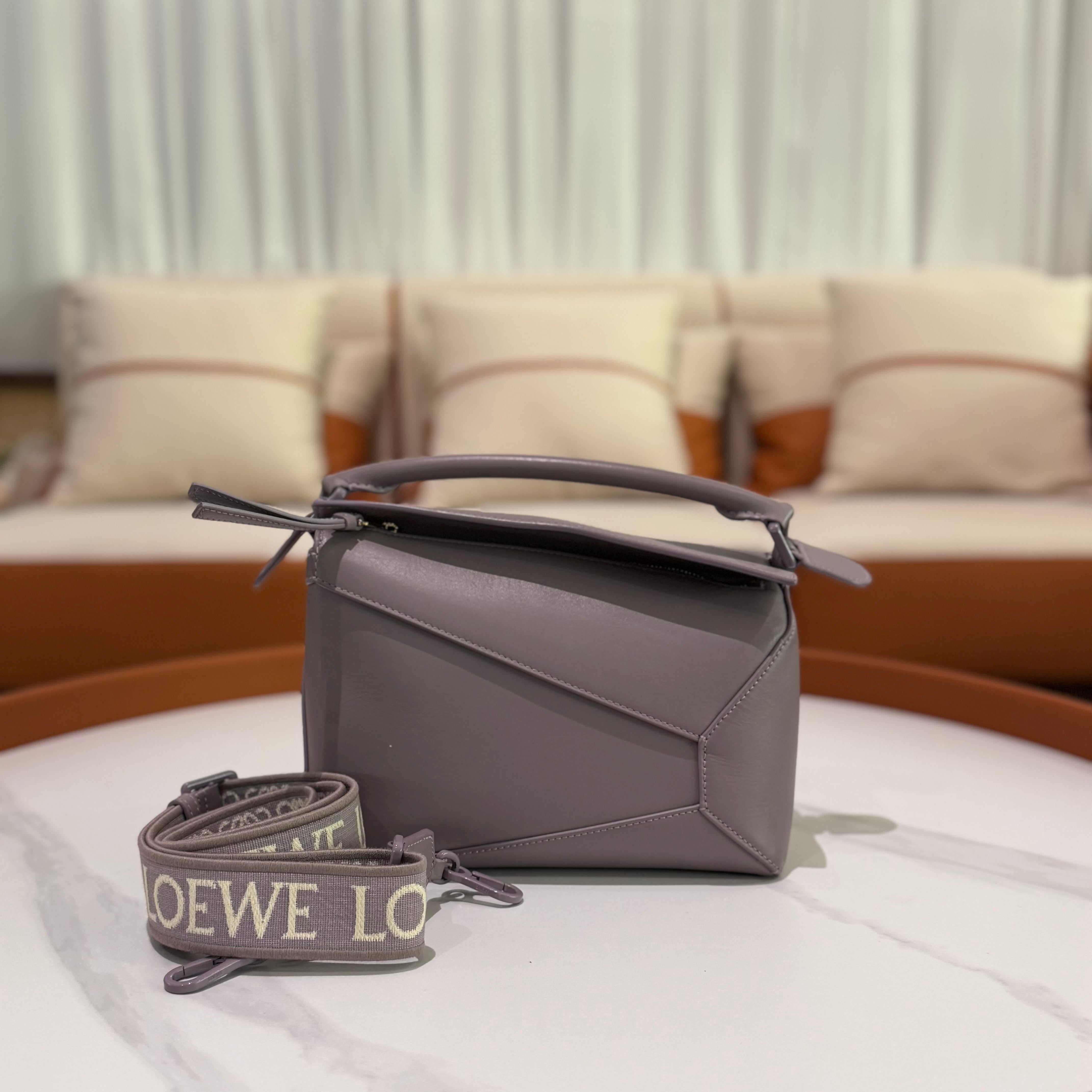 LOEWE SMALL PUZZLE BAG PURPLE