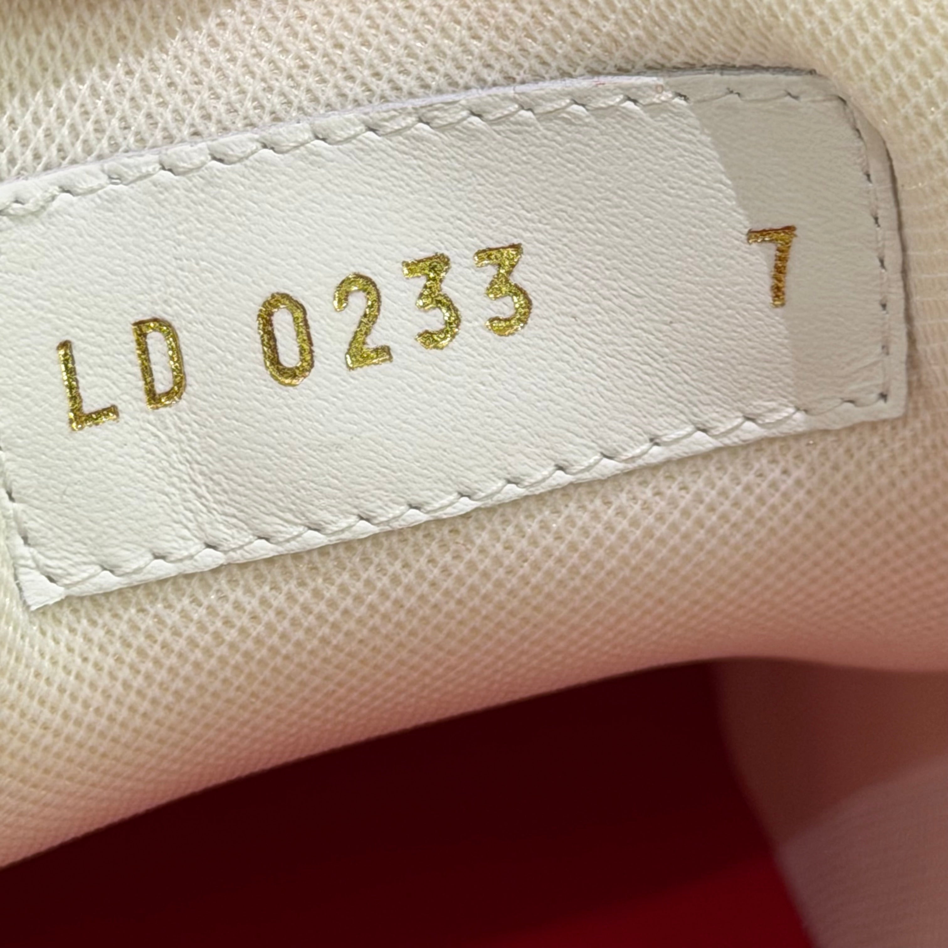 LOUIS VUITTON TRAINER RED WHITE MONOGRAM SNEAKERS
