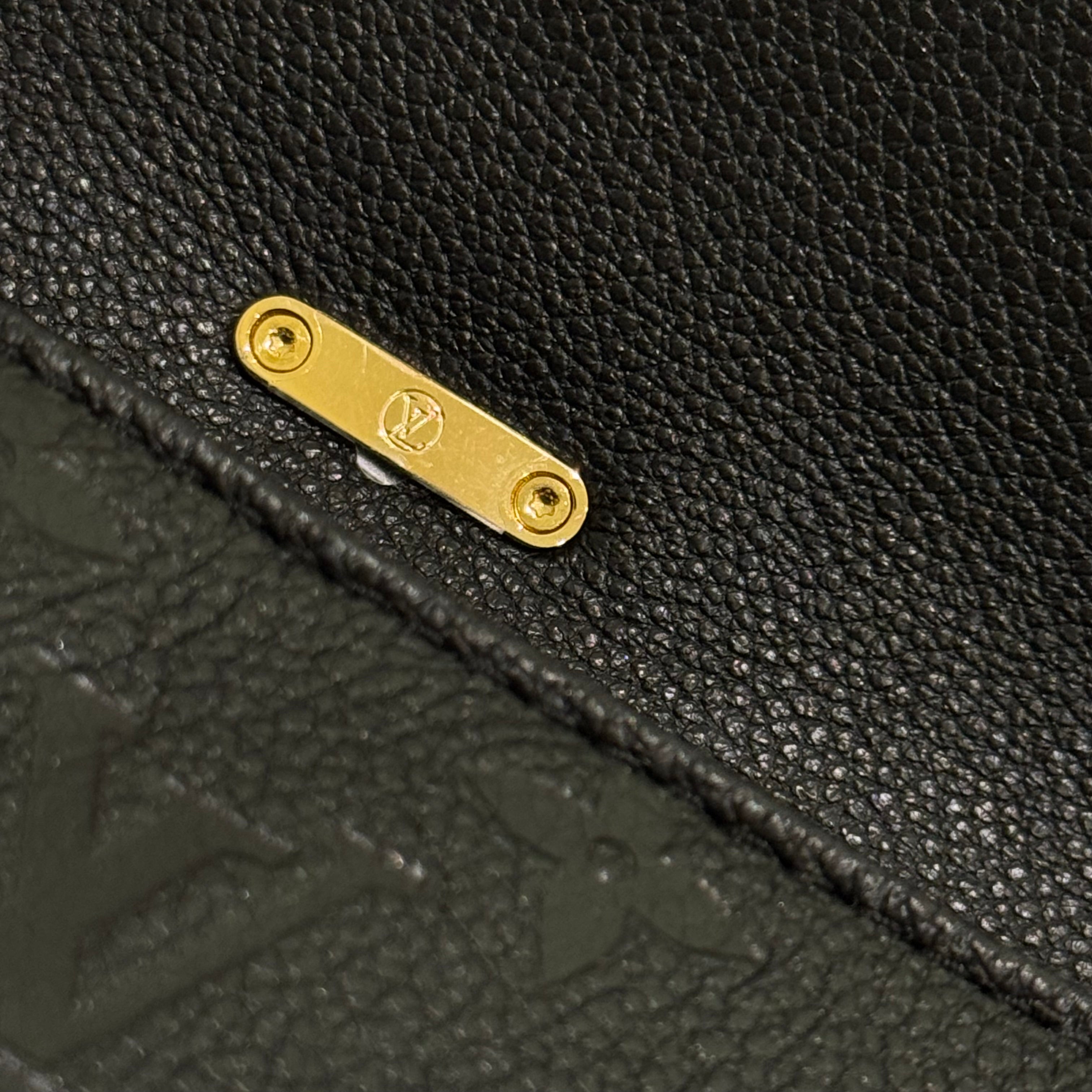 LOUIS VUITTON NANO MADELEINE EMBOSSED LEATHER TOP HANDLE CROSSBODY BAG