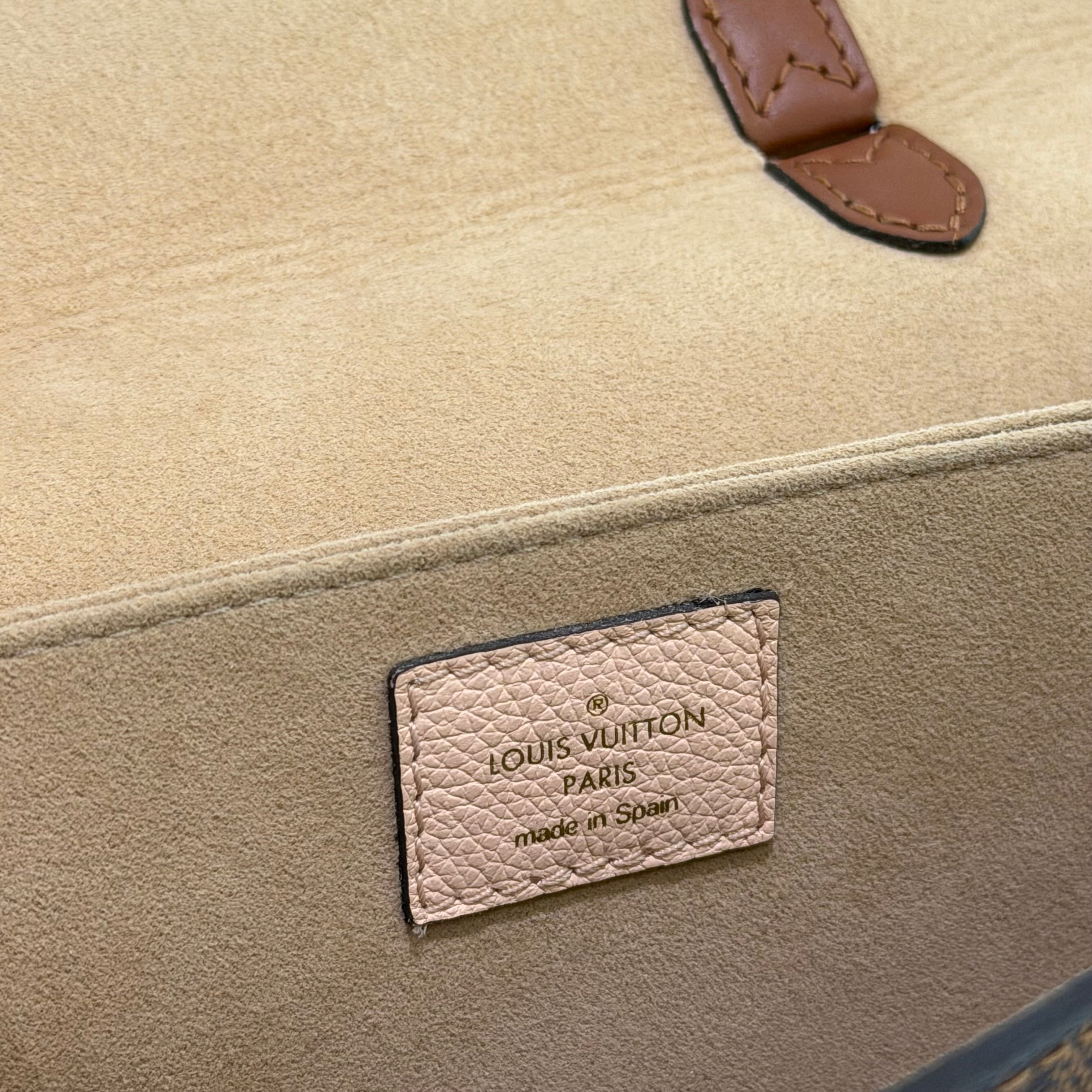 LOUIS VUITTON BEAUMARCHAIS CLASSIC DAMIER EBENE LEATHER TOP HANDLE SHOULDER BAG