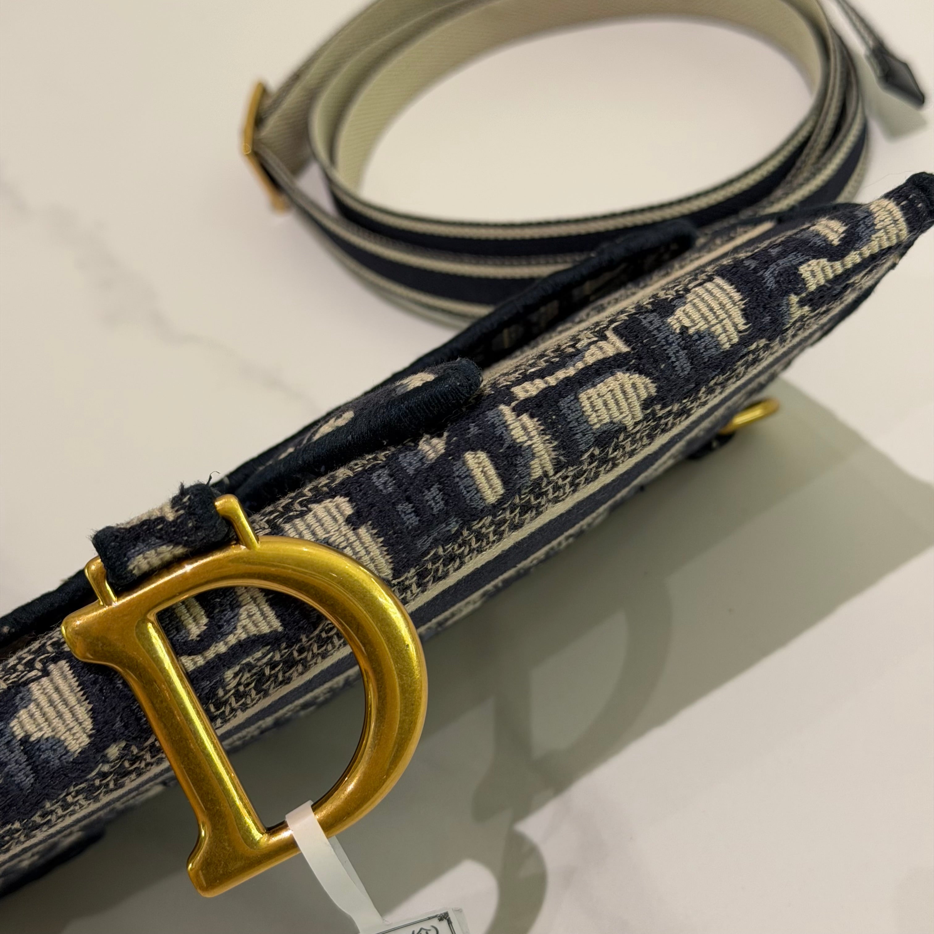 Dior Saddle Oblique Woven Logo Small Saddle Bag