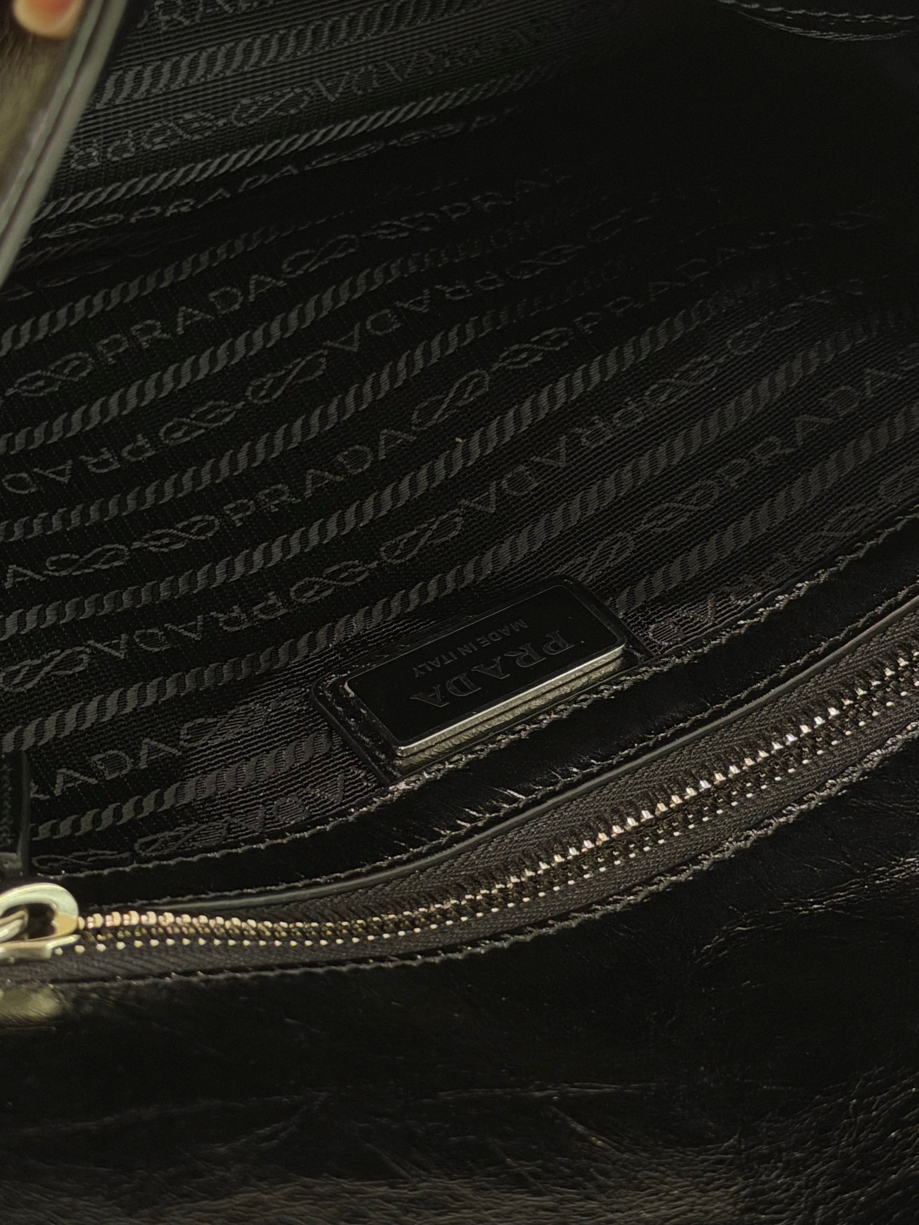 Prada Oiled Leather Messenger Bag