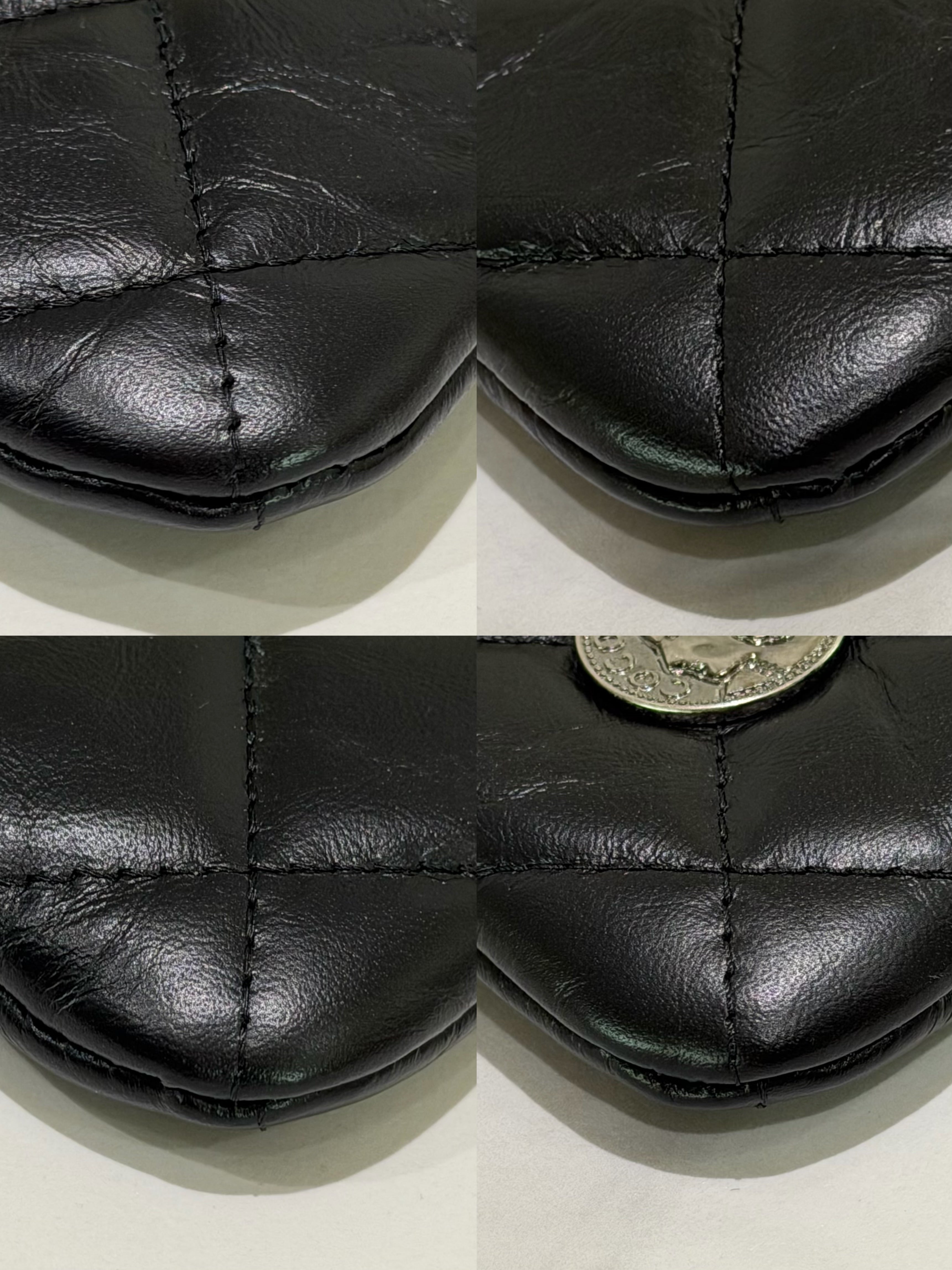 CHANEL Black Quilted Lambskin Limited Edition Badge Clutch