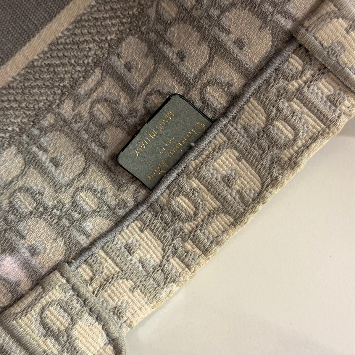 Dior Medium Book Tote Grey Oblique