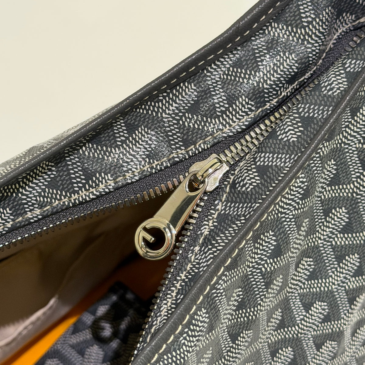 Goyard Hobo Bag Grey with Heart Painting