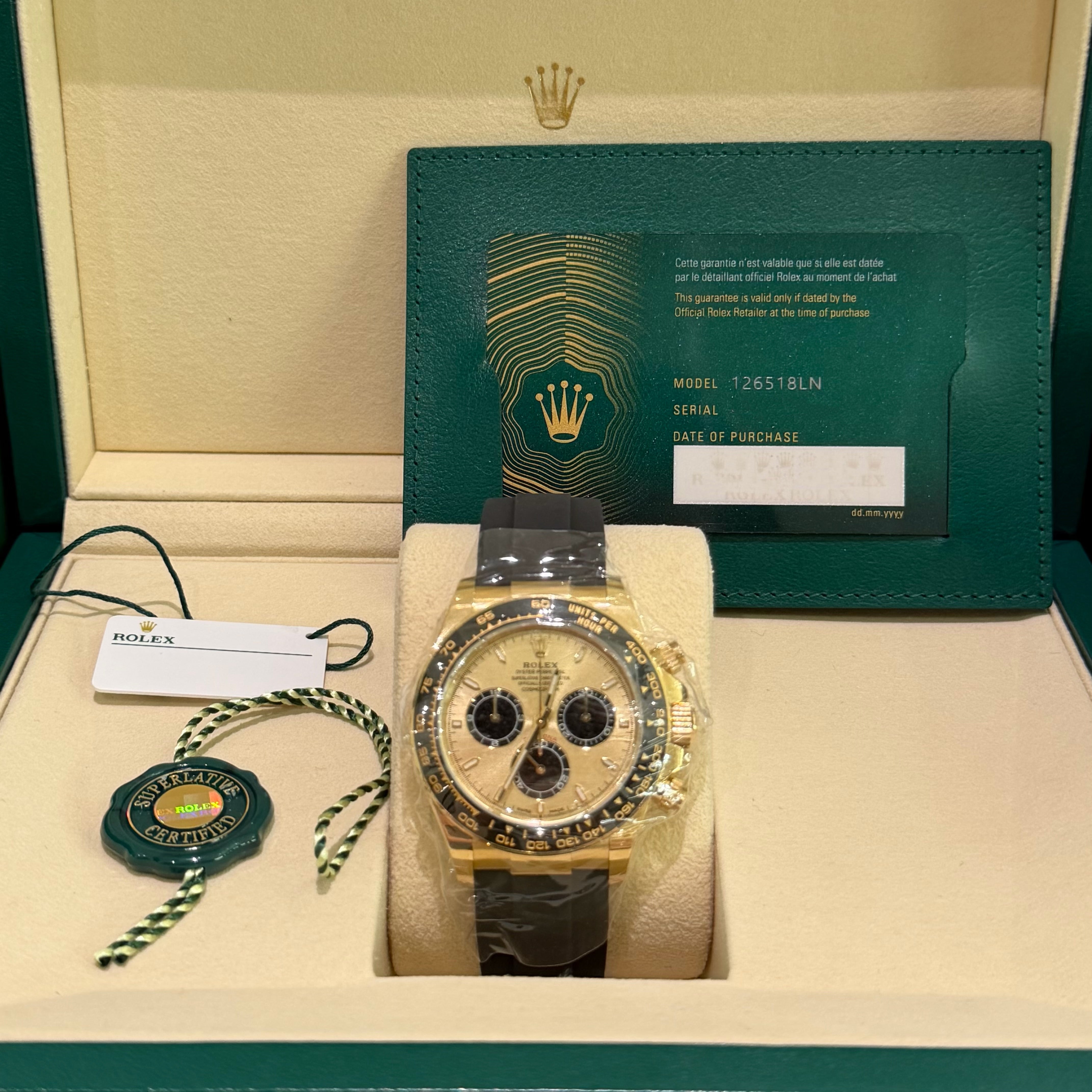 Rolex Daytona 116518LN Oysterflex Yellow Gold | ROLEX