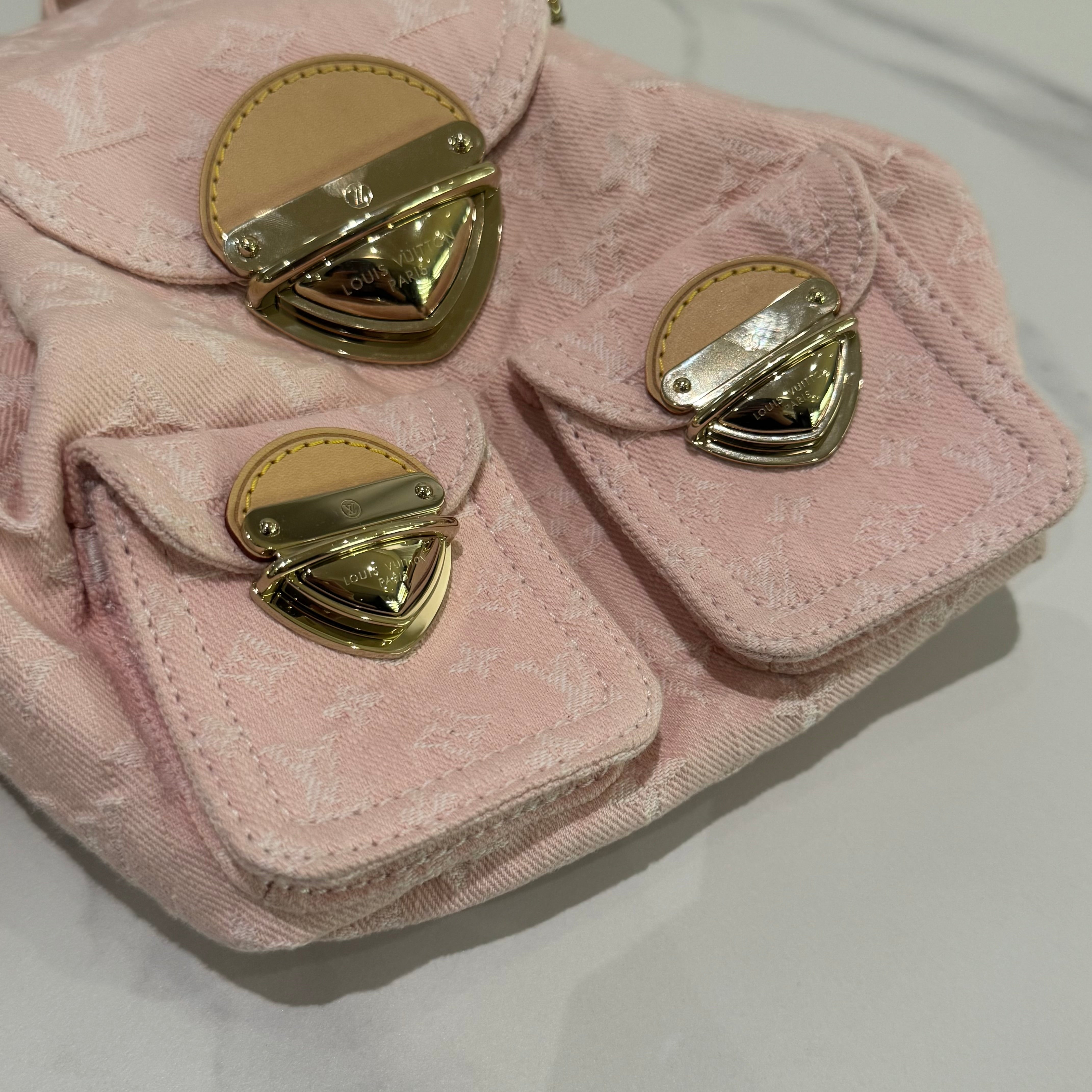 LOUIS VUITTON VENICE BACKPACK CHERRY BLOSSOM PINK DENIM