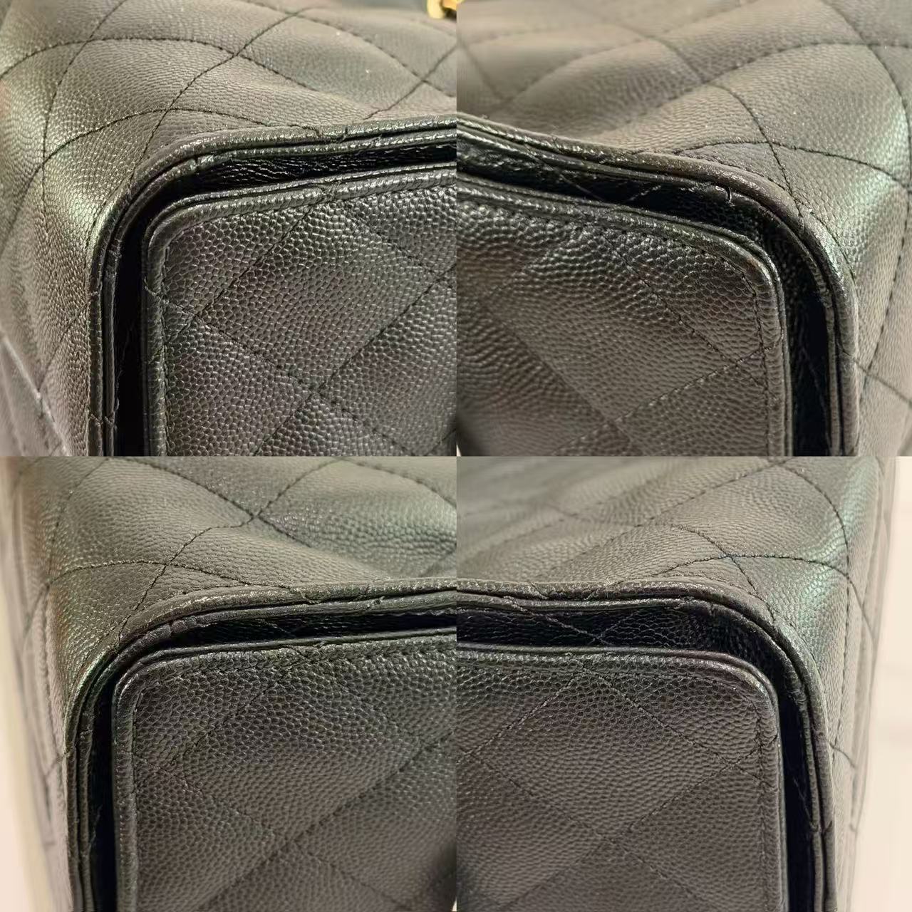Chanel 25 Hobo Small Black Caviar Leather with Gold Hardware (Chip Model)