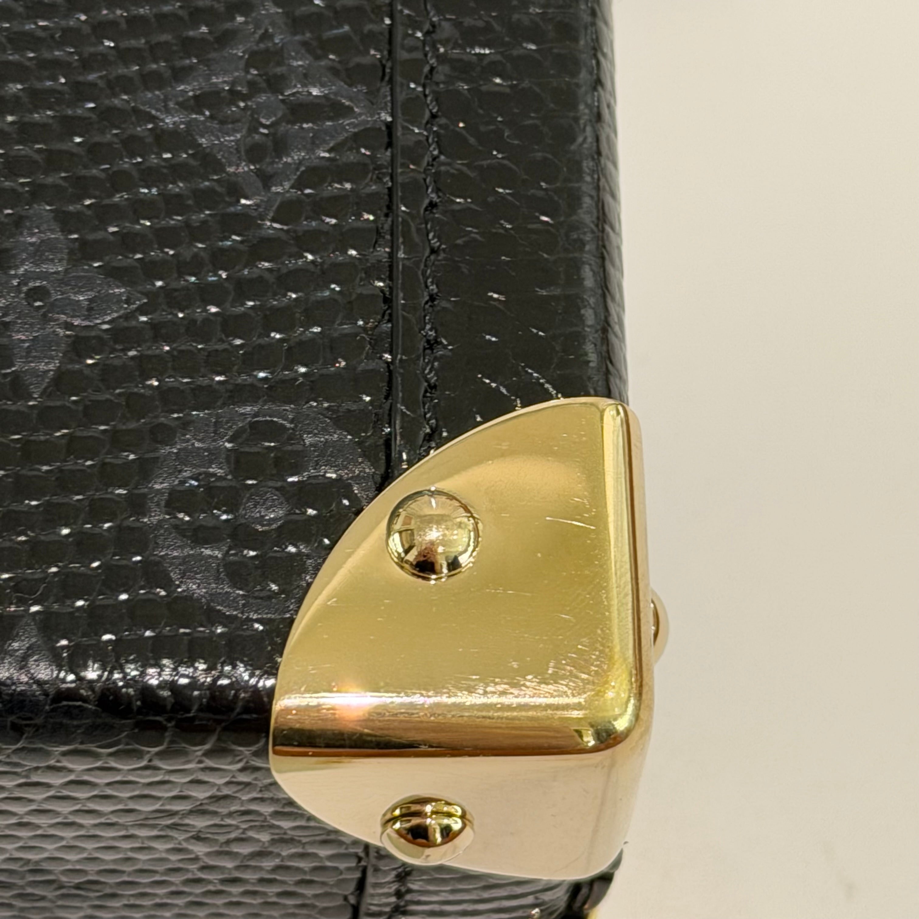 Louis Vuitton Black Lizard Leather Hard Case