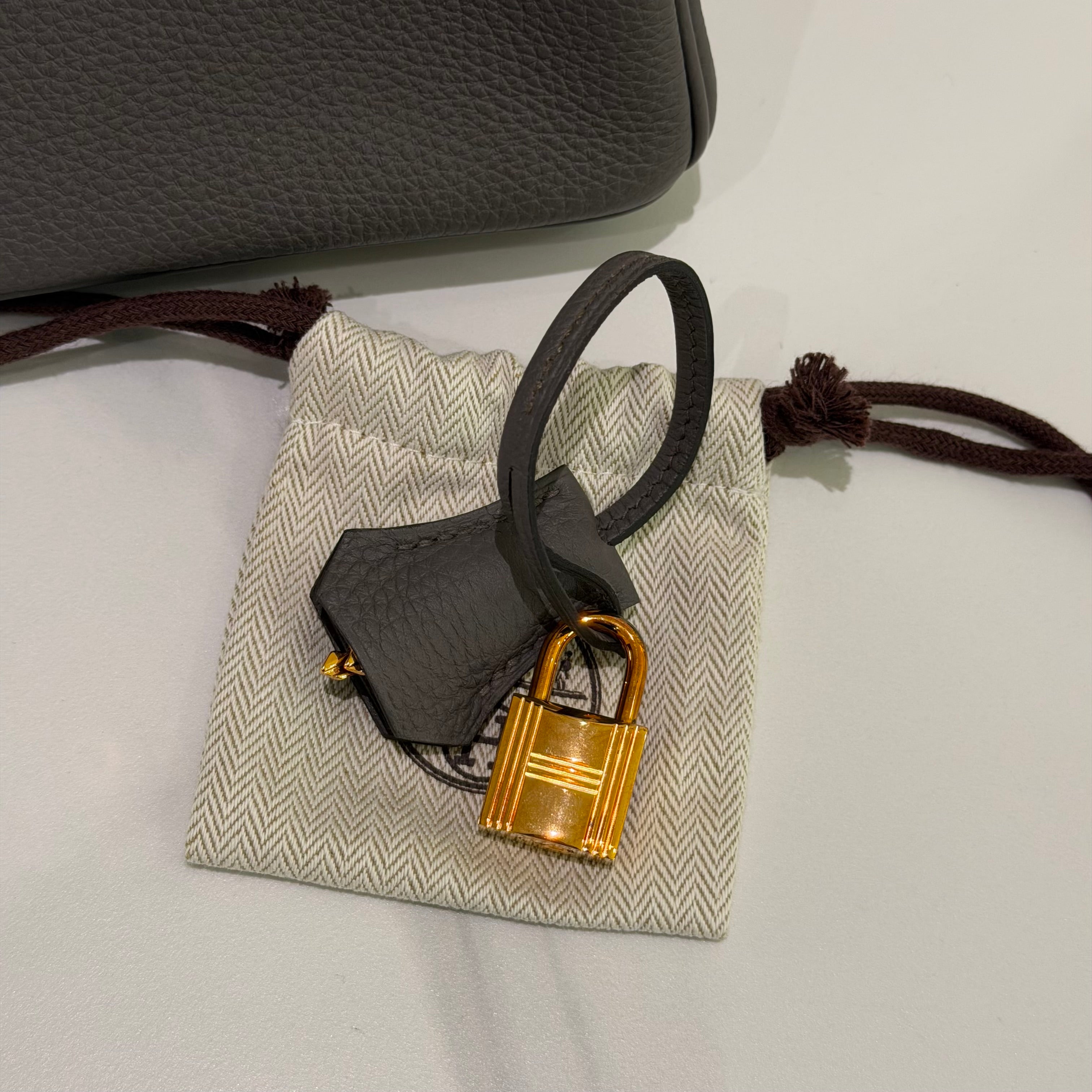 Hermes Birkin 25 Gris Etain with Gold Hardware (Stamp Y)