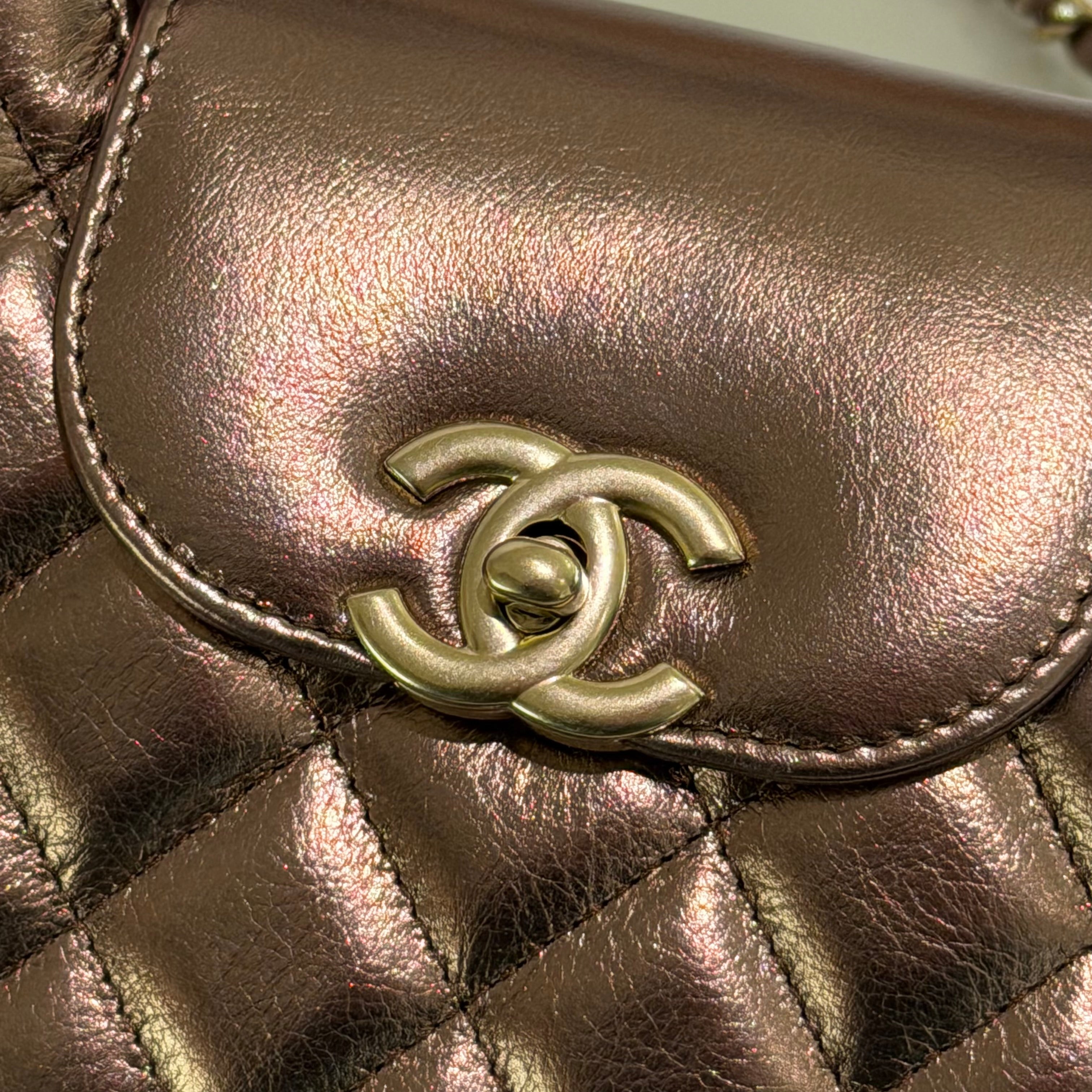 Chanel 25A Kelly Pearl Light Brown (Chip Model)