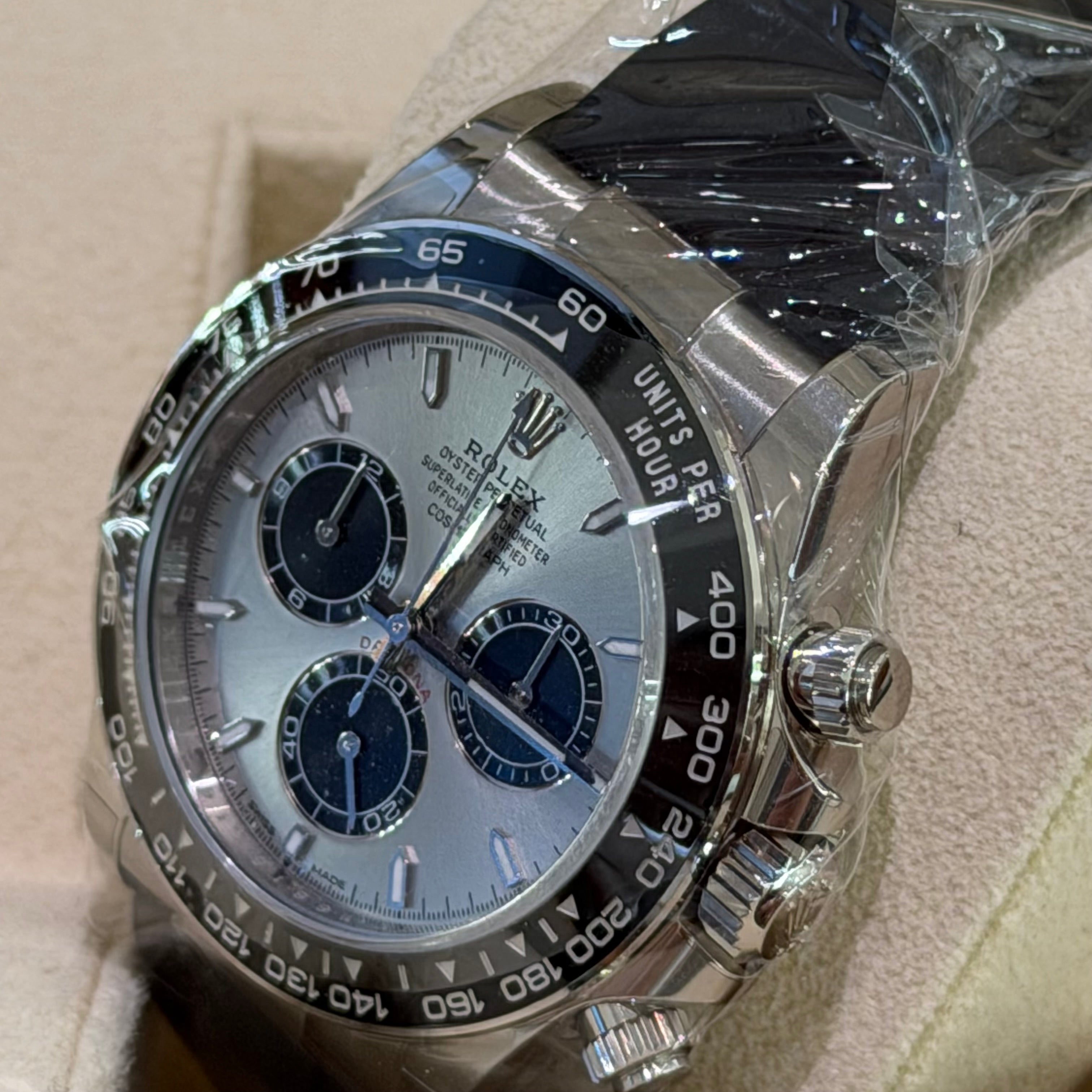 ROLEX Daytona 126519 White Gold “Cement Grey” Oysterflex