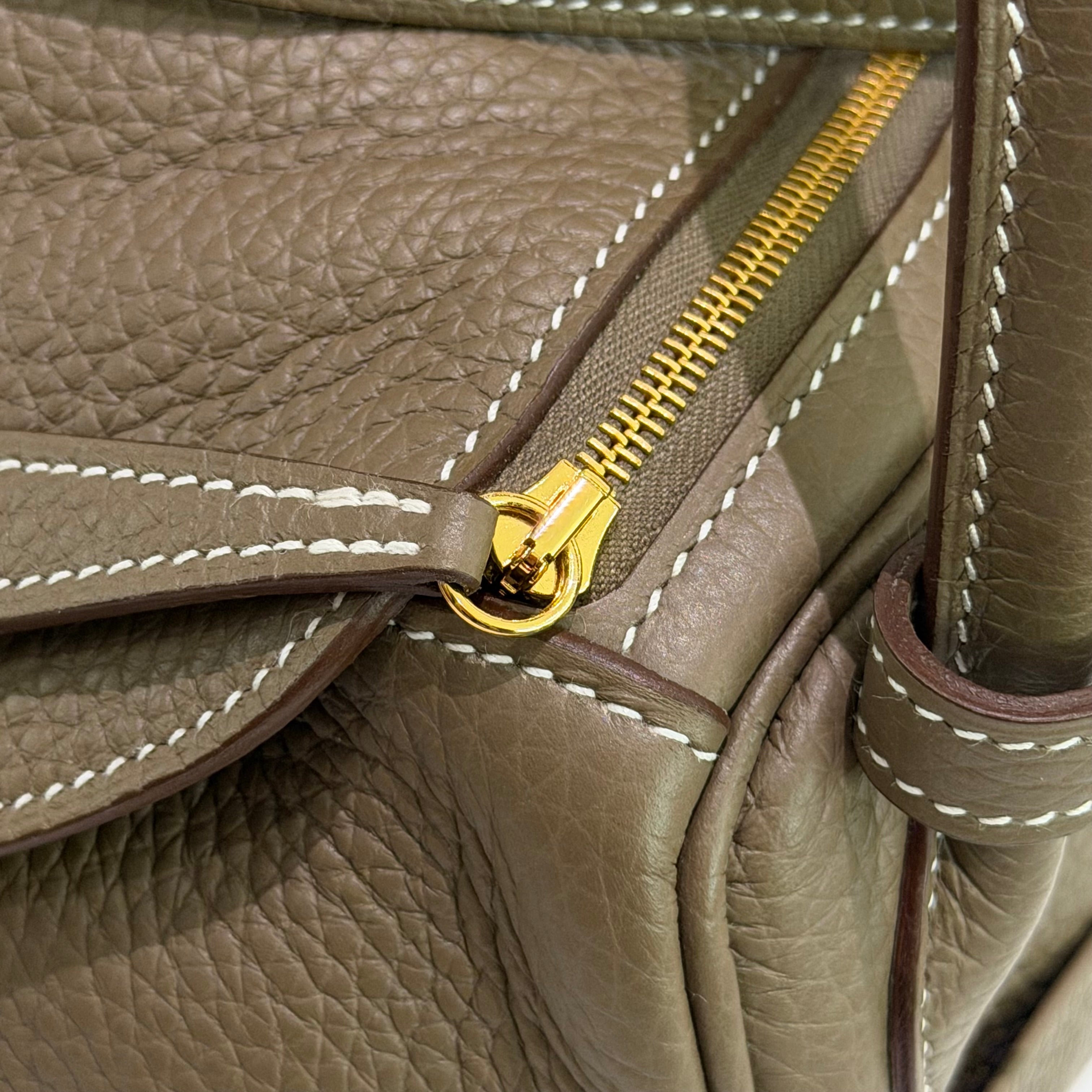 Hermes Lindy 26 Etoupe with Gold Hardware TC Leather (B Stamp)